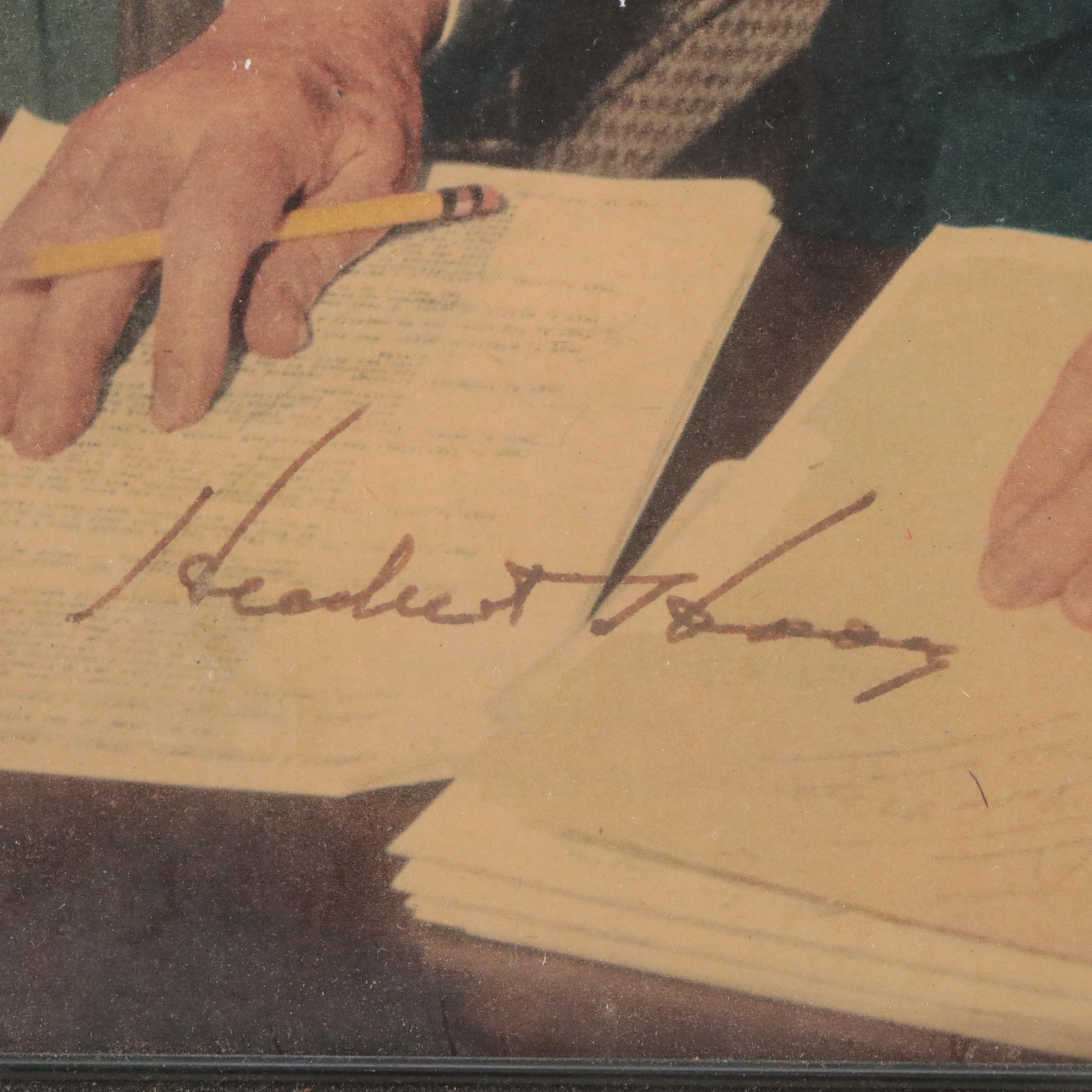 Herbert Hoover Signed "Globe-Democrat" Magazine Cover, 1961