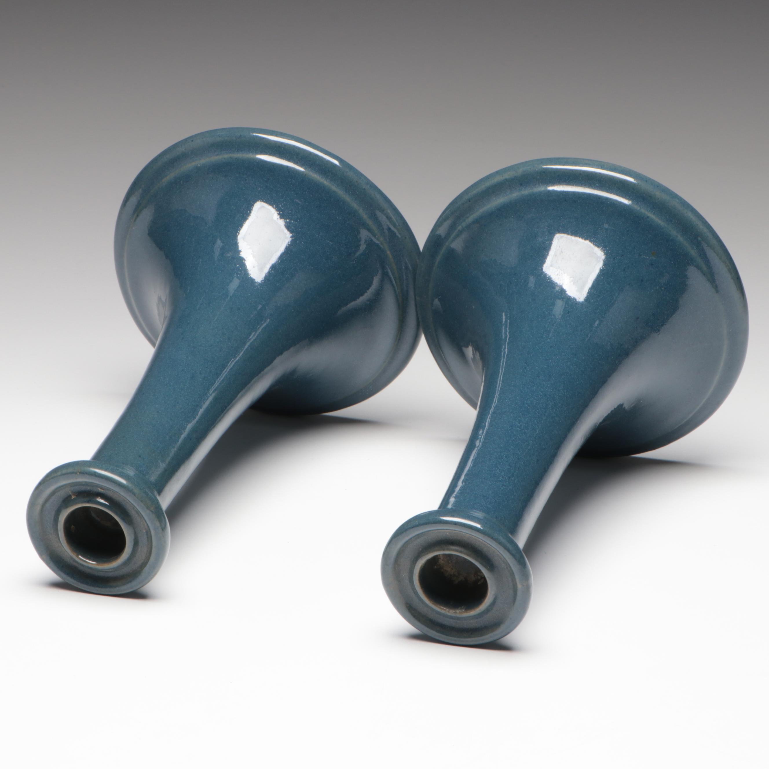 Edith Guerrier for Saturday Evening Girls Pottery Candlesticks, Circa 1921