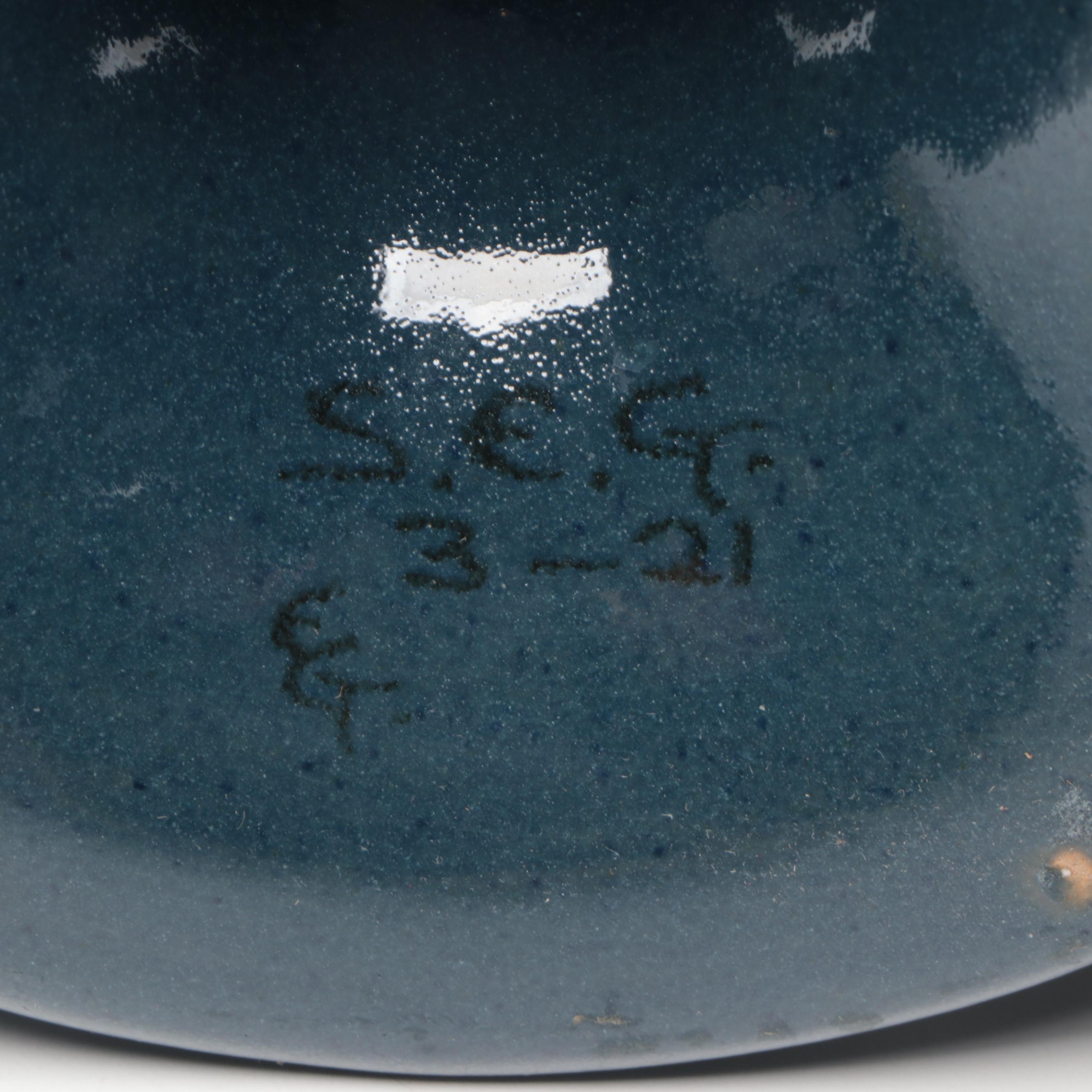 Edith Guerrier for Saturday Evening Girls Pottery Candlesticks, Circa 1921