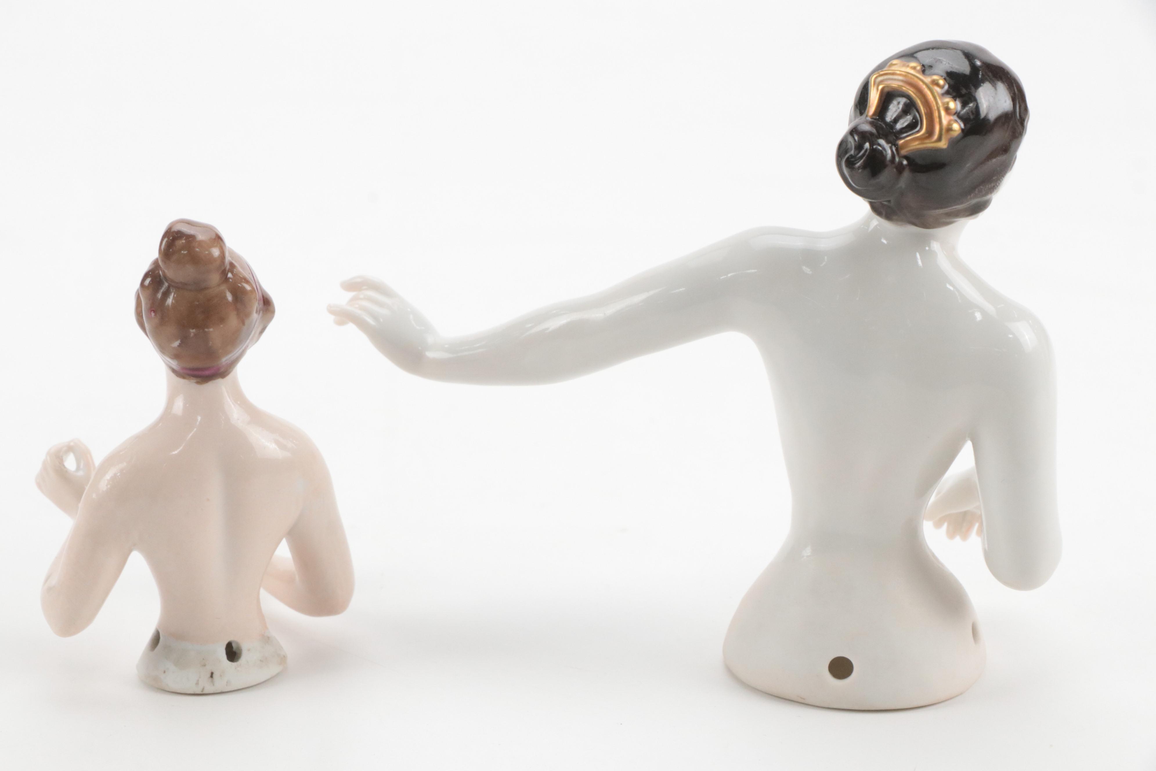 Volkstedt Half Doll with Dressel, Kister & Co and Other Dolls and Figurines