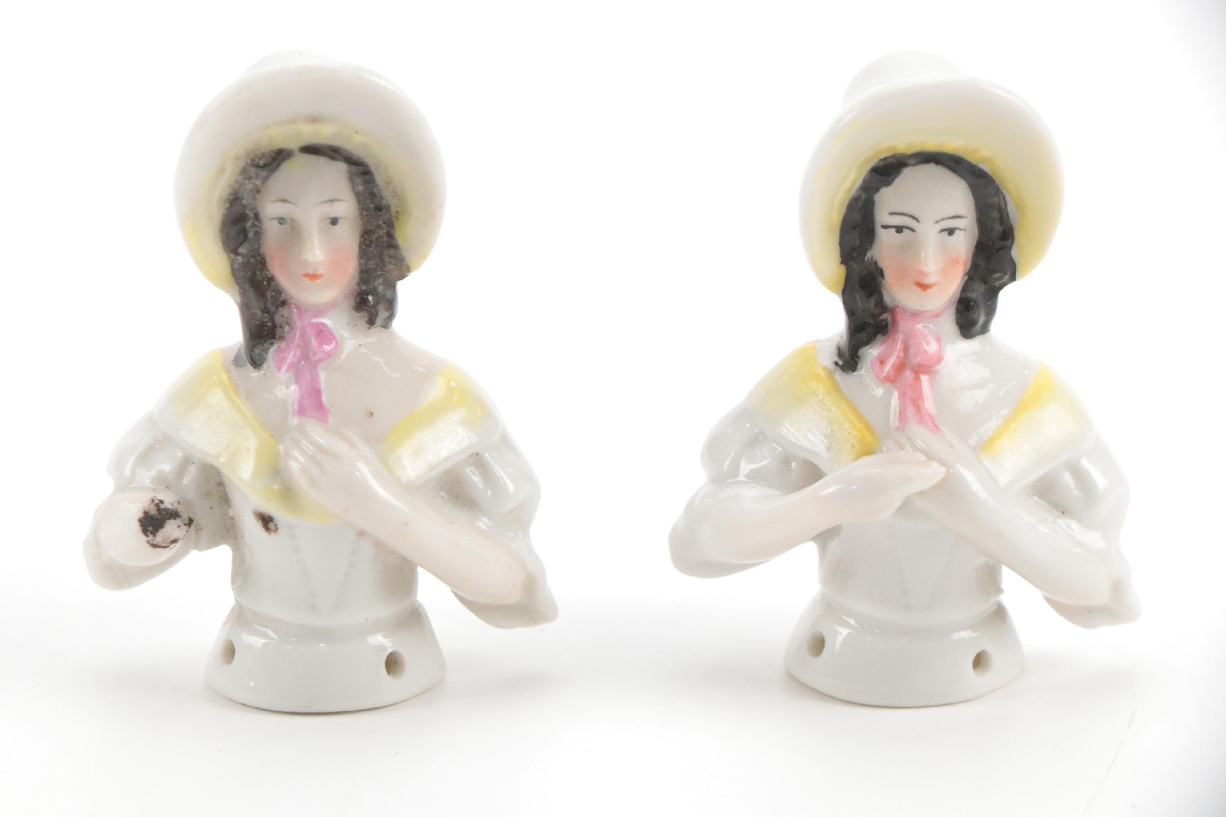 Volkstedt Half Doll with Dressel, Kister & Co and Other Dolls and Figurines