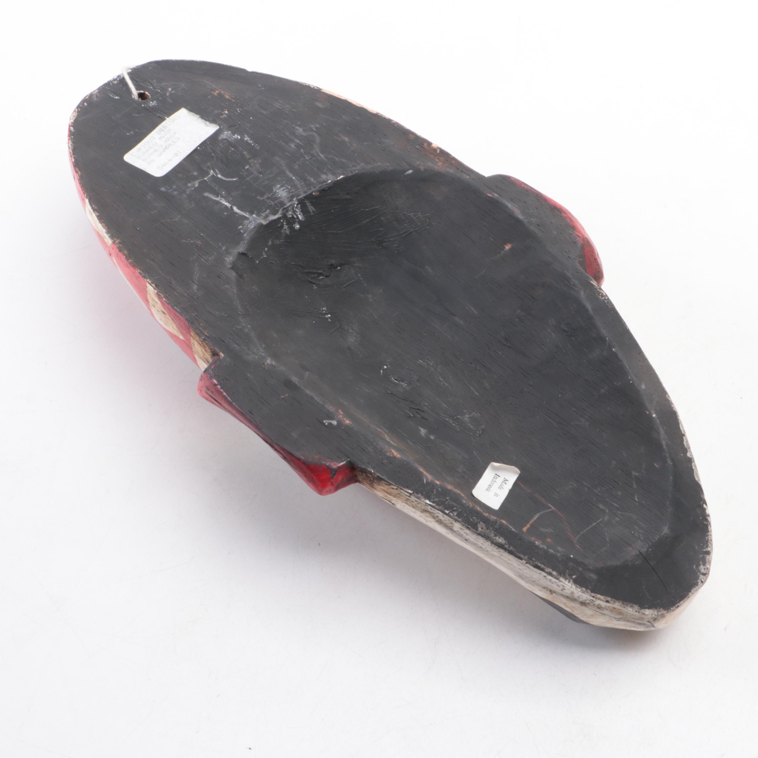 West African Bambara Ntomo Mask, Javanese and Jamaican Souvenir Masks,