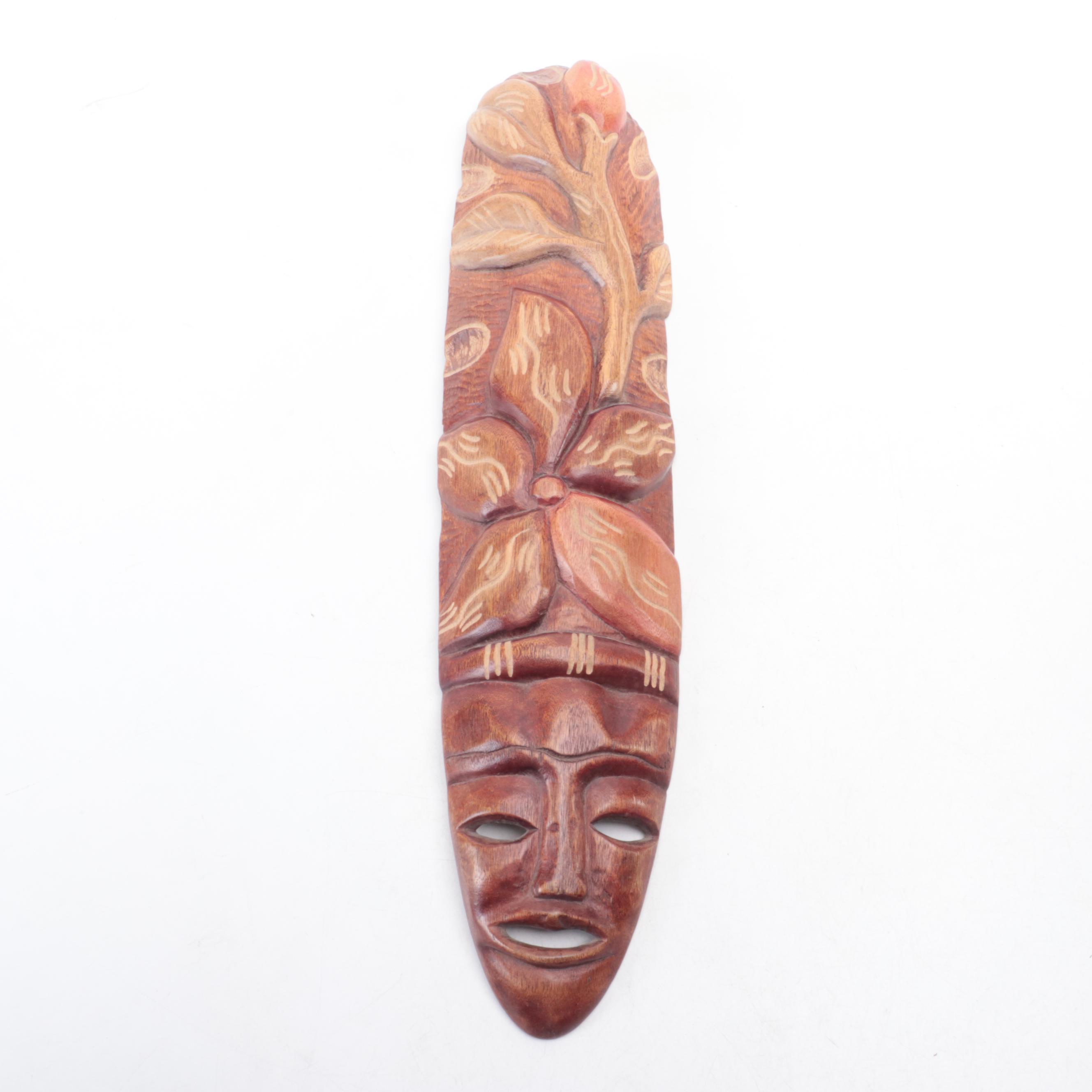 West African Bambara Ntomo Mask, Javanese and Jamaican Souvenir Masks,