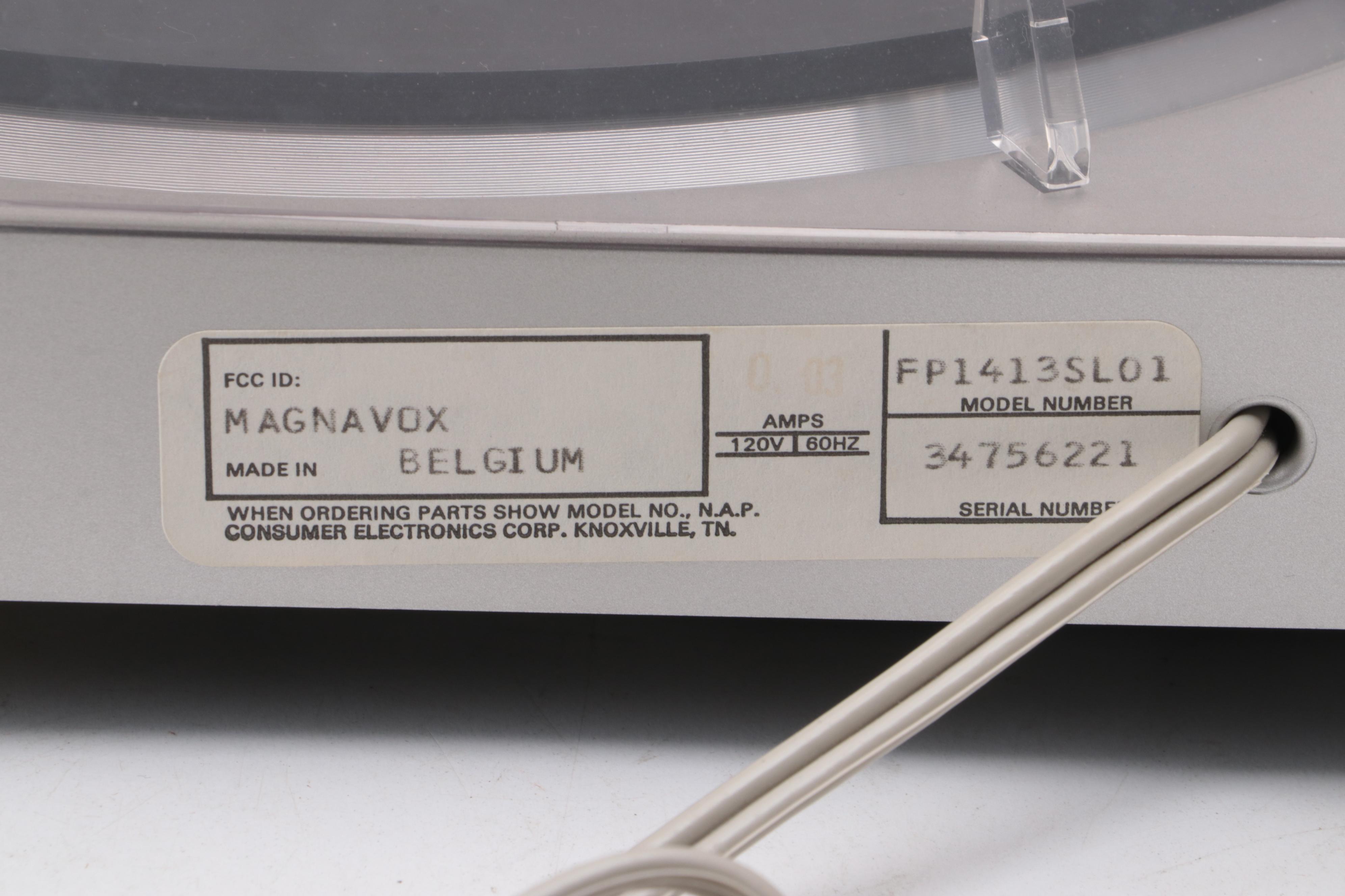 Magnavox ELM Automatic Return Record Player