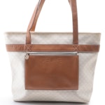 Céline Ivory Macadam Triomphe Coated Canvas Tote Bag With Leather Trim
