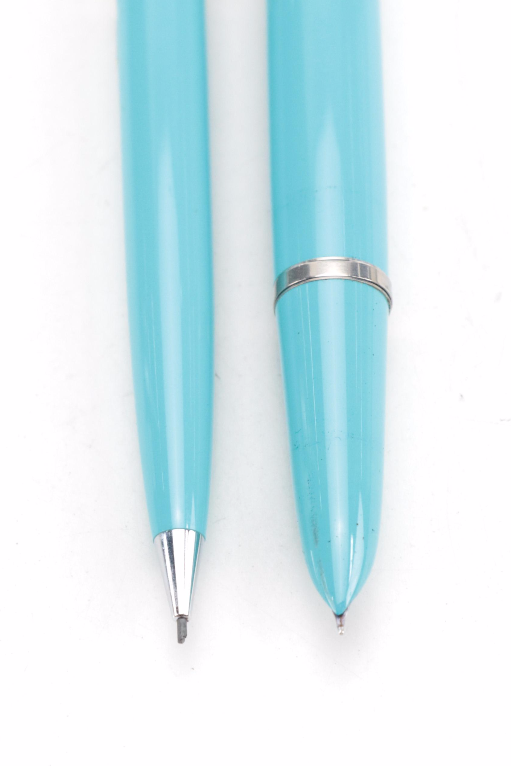 Parker 41 Turquoise Fountain Pen and Pencil Set with Gold Plated Fountain Pen