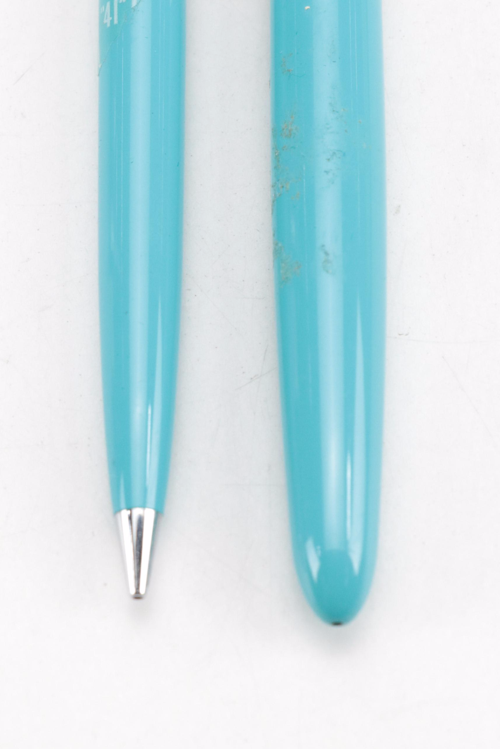 Parker 41 Turquoise Fountain Pen and Pencil Set with Gold Plated Fountain Pen