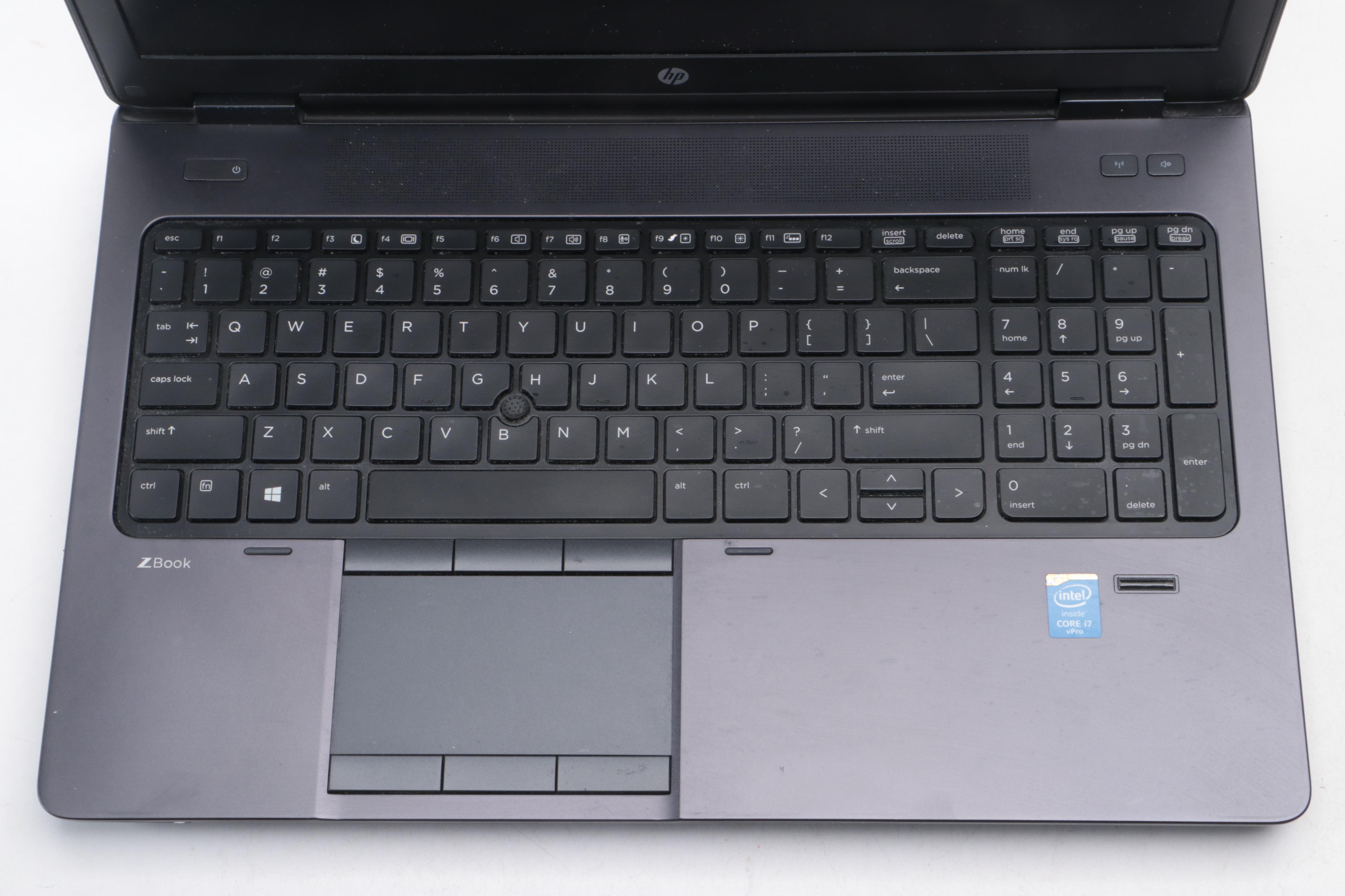 HP ZBook 15 G2 Laptop Computer with Charging Cable