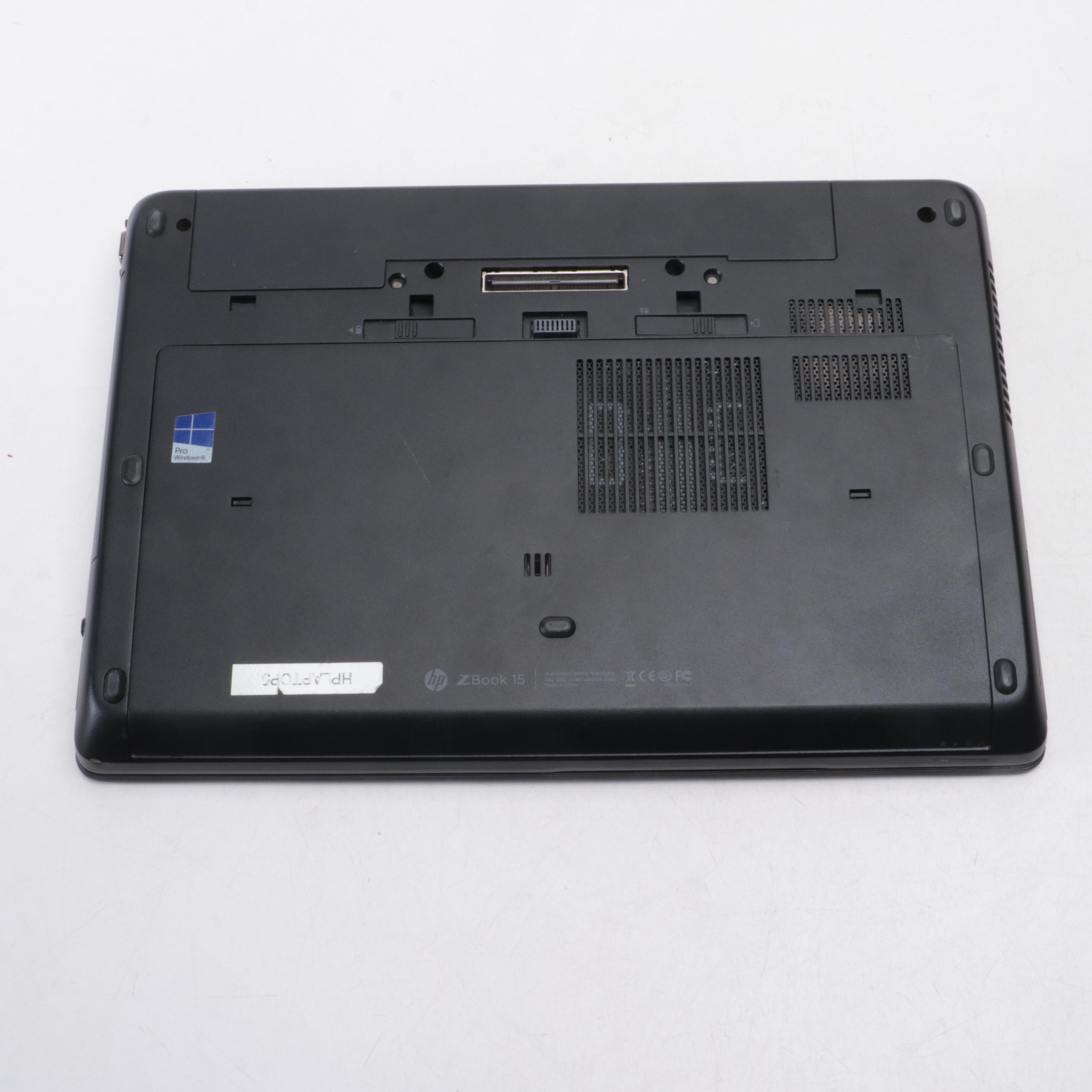 HP ZBook 15 G2 Laptop Computer with Charging Cable