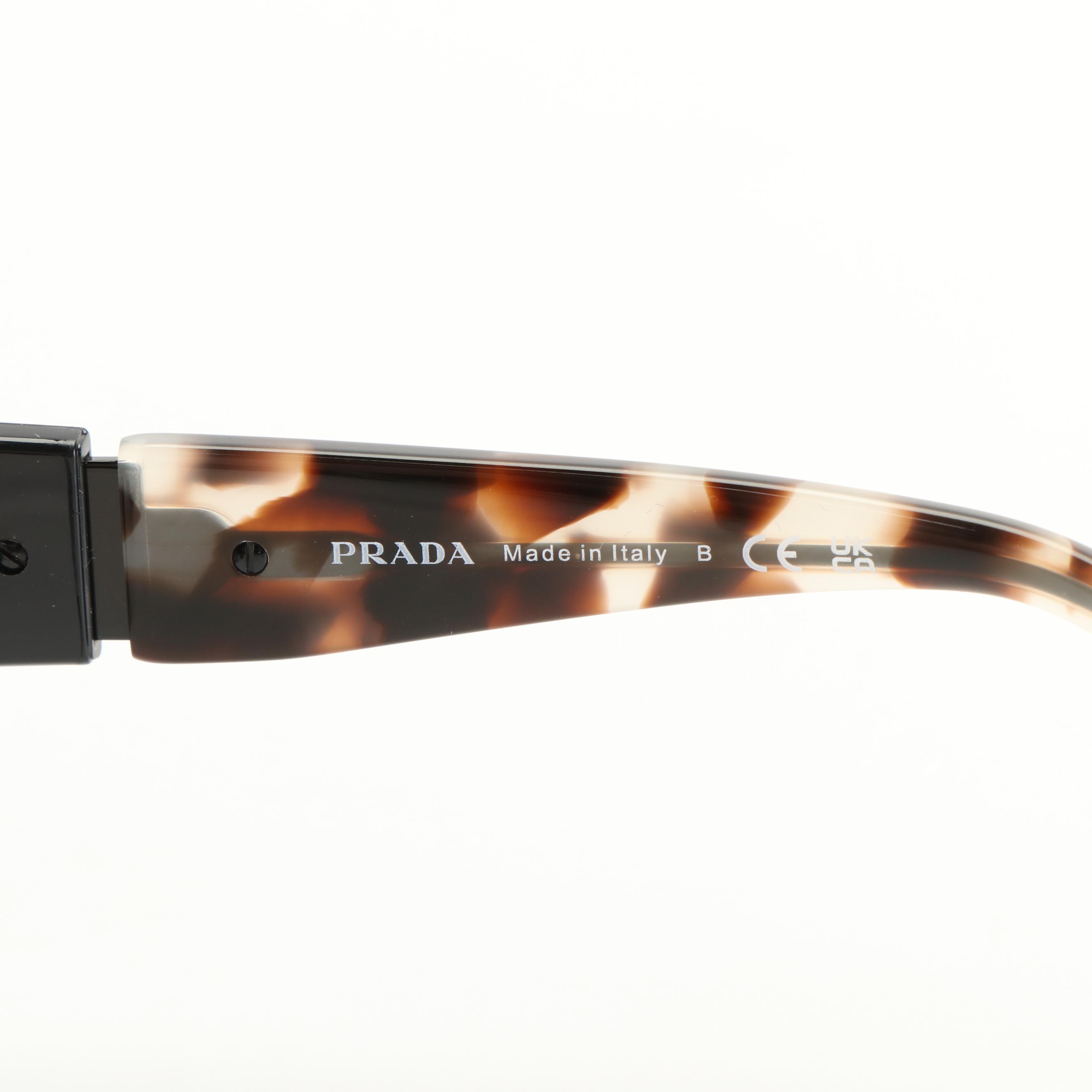 Prada SPR 03W Black Sunglasses with Grey Gradient