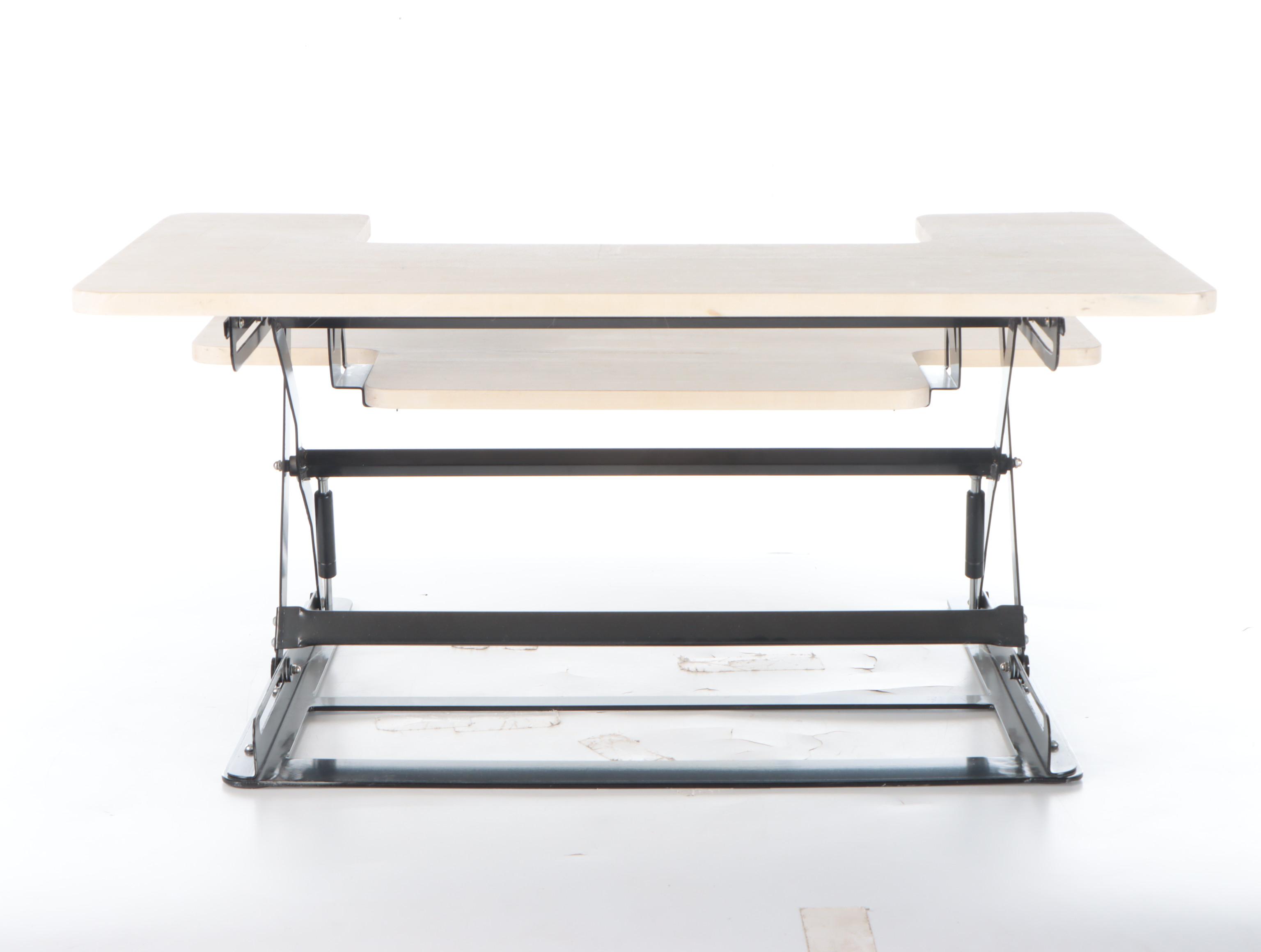 Halter Pine and Metal Adjustable Desk Platform