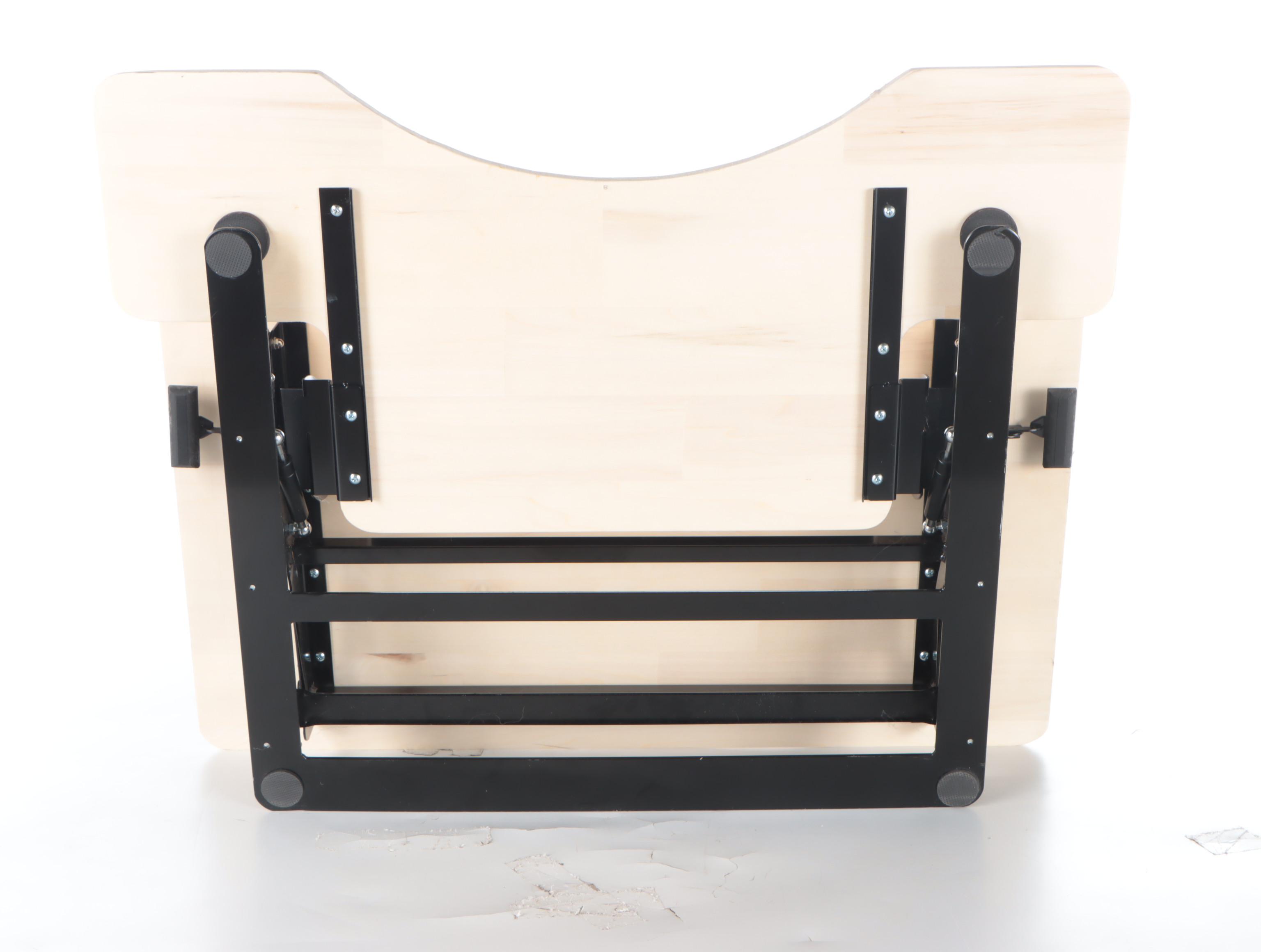 Halter Pine and Metal Adjustable Desk Platform