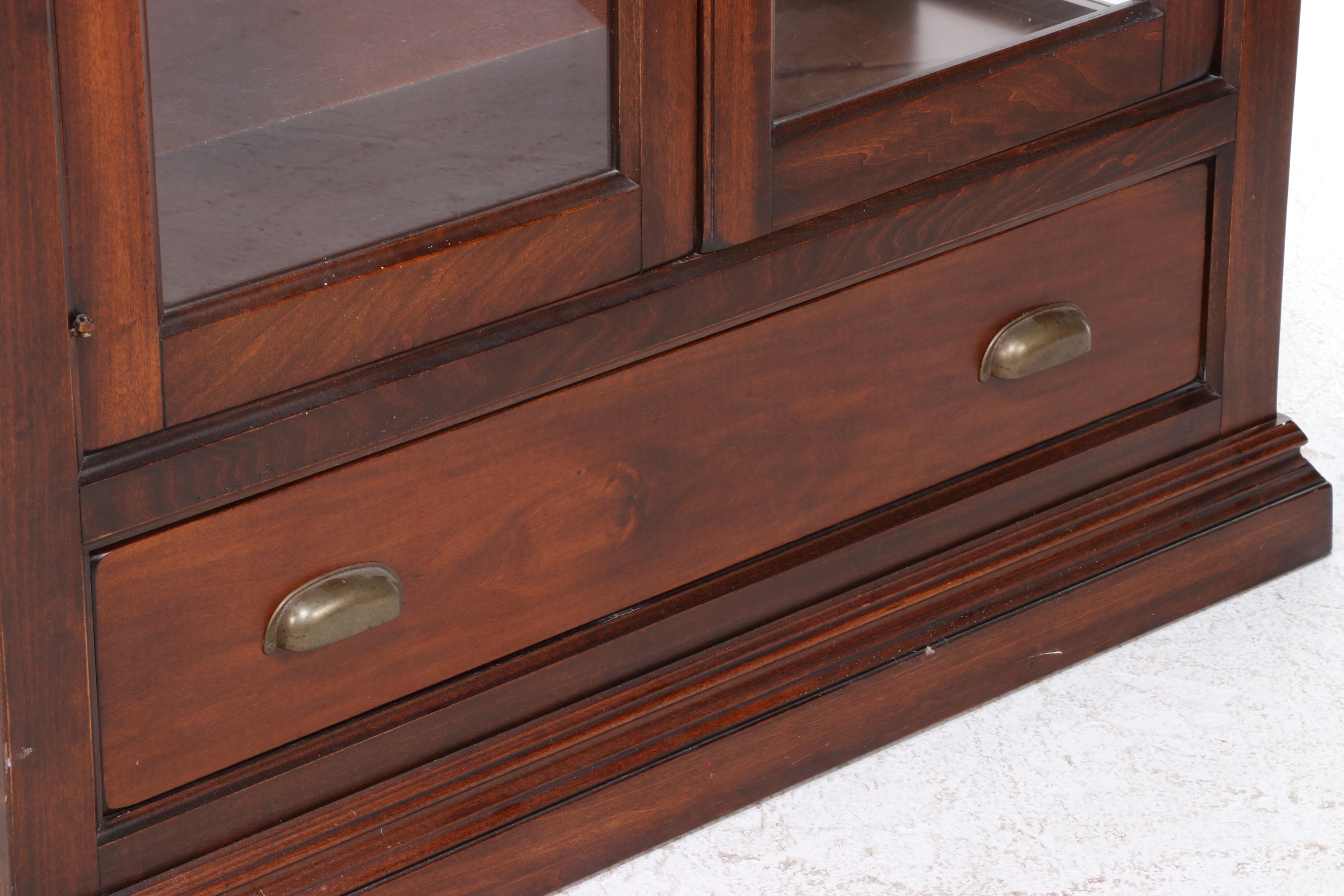 Arhaus Furniture Rustic Hardwood Display Cabinet