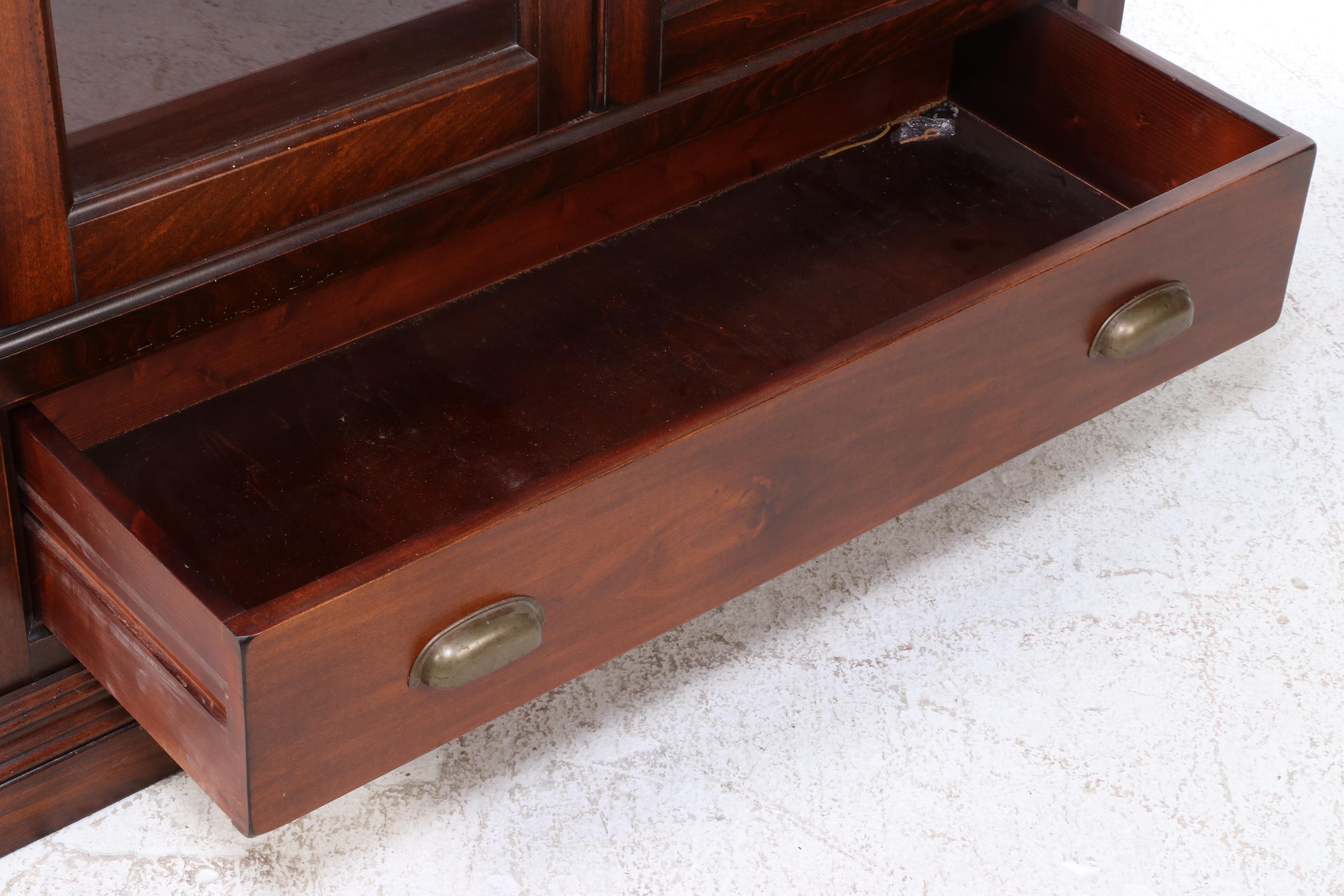 Arhaus Furniture Rustic Hardwood Display Cabinet