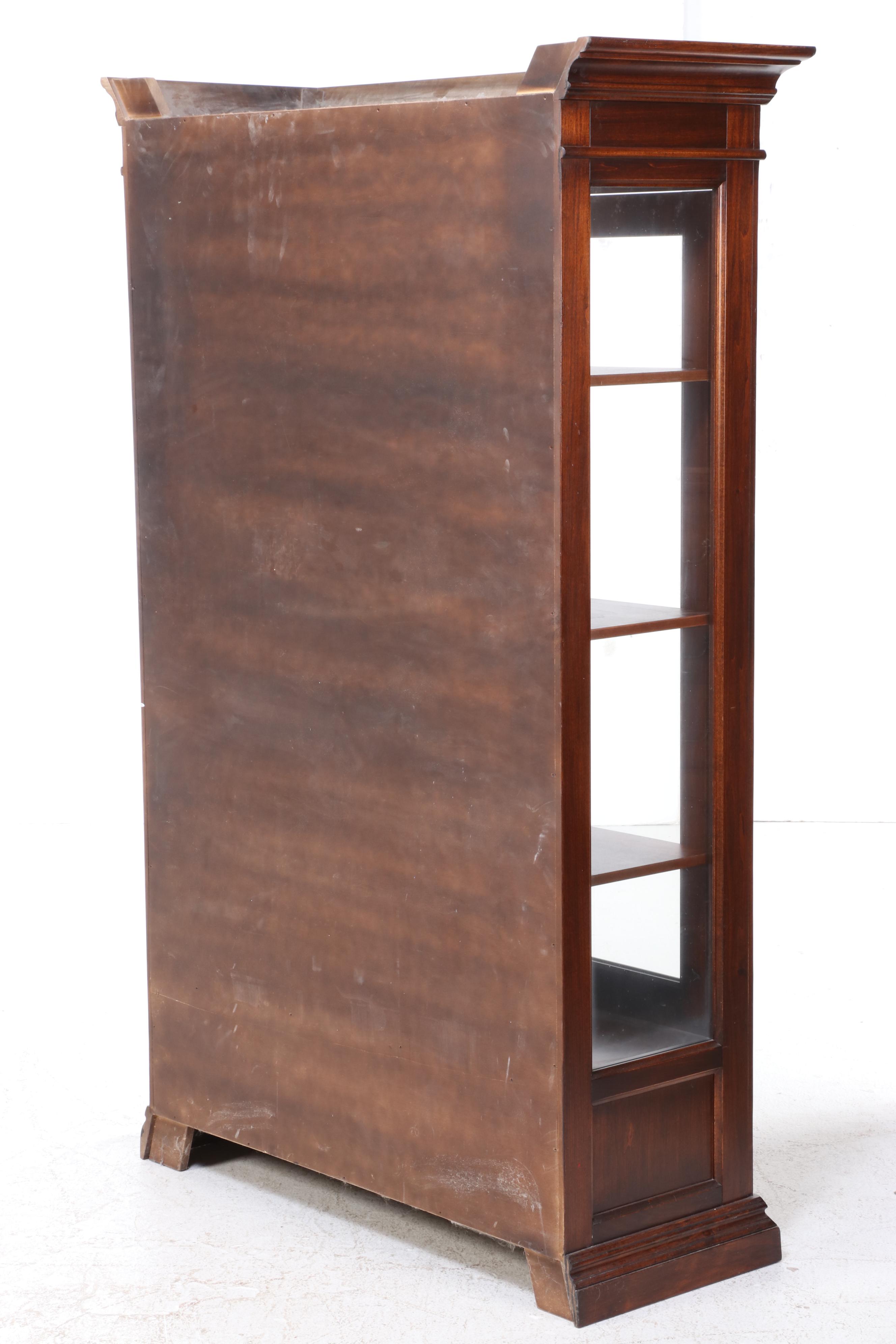 Arhaus Furniture Rustic Hardwood Display Cabinet