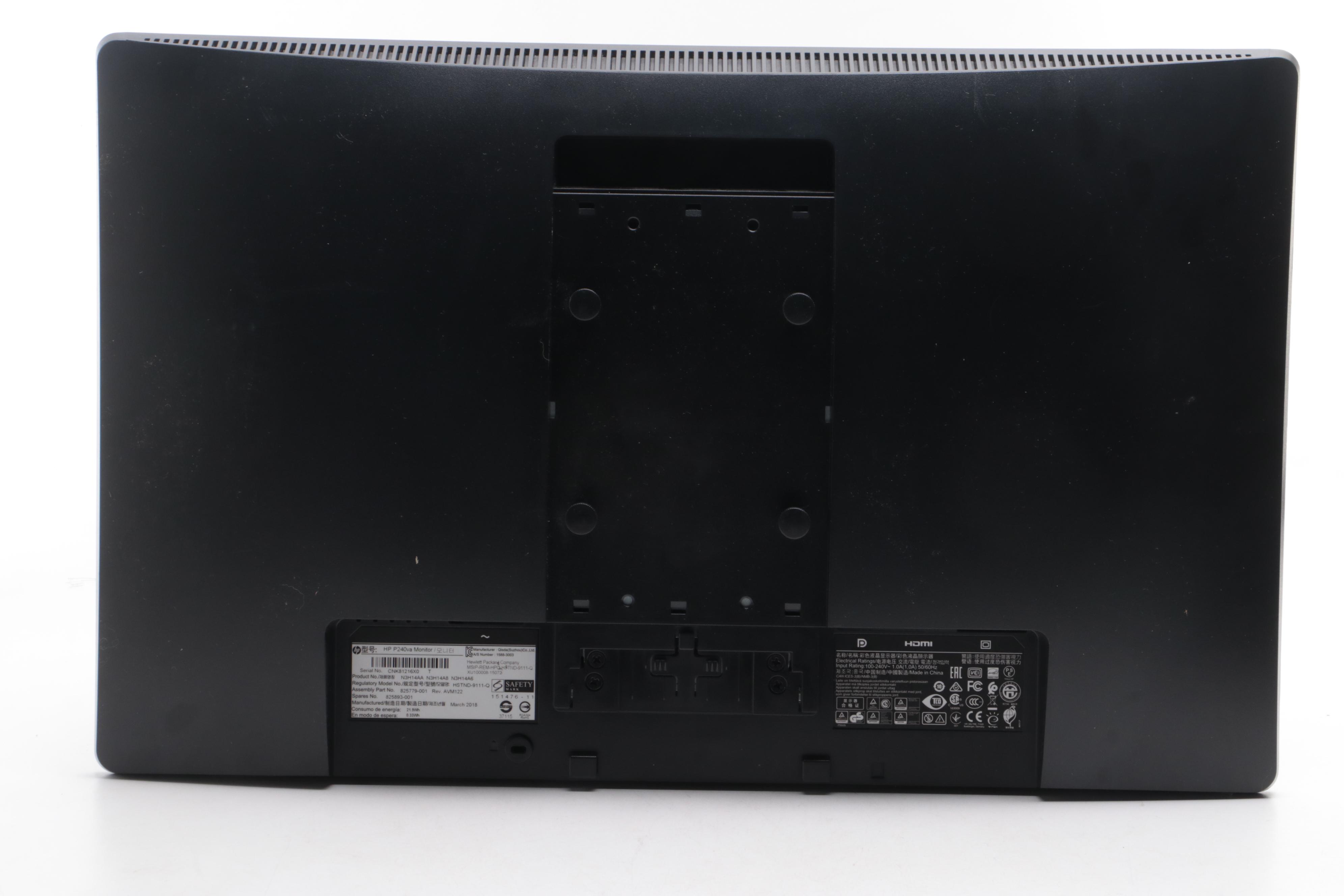 HP ProDisplay P240VA Computer Monitor, 2018