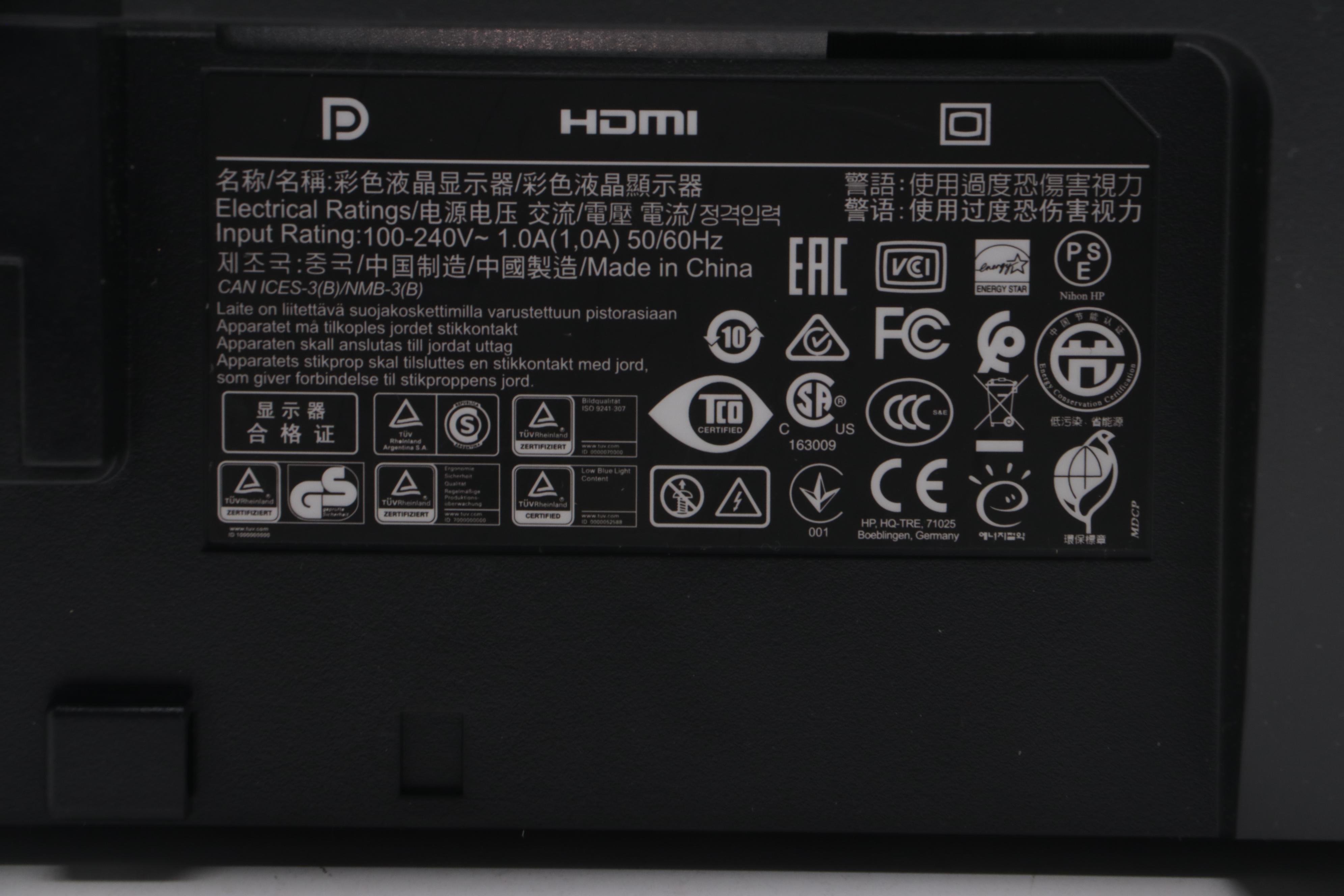 HP ProDisplay P240VA Computer Monitor, 2018