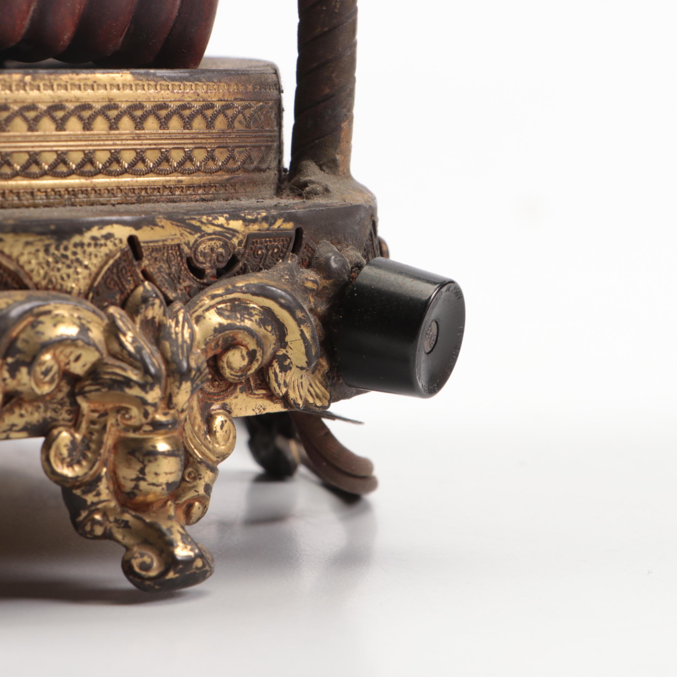 Chinese Hand-Carved Fluorite Censer and Wood Table, Mid-20th Century
