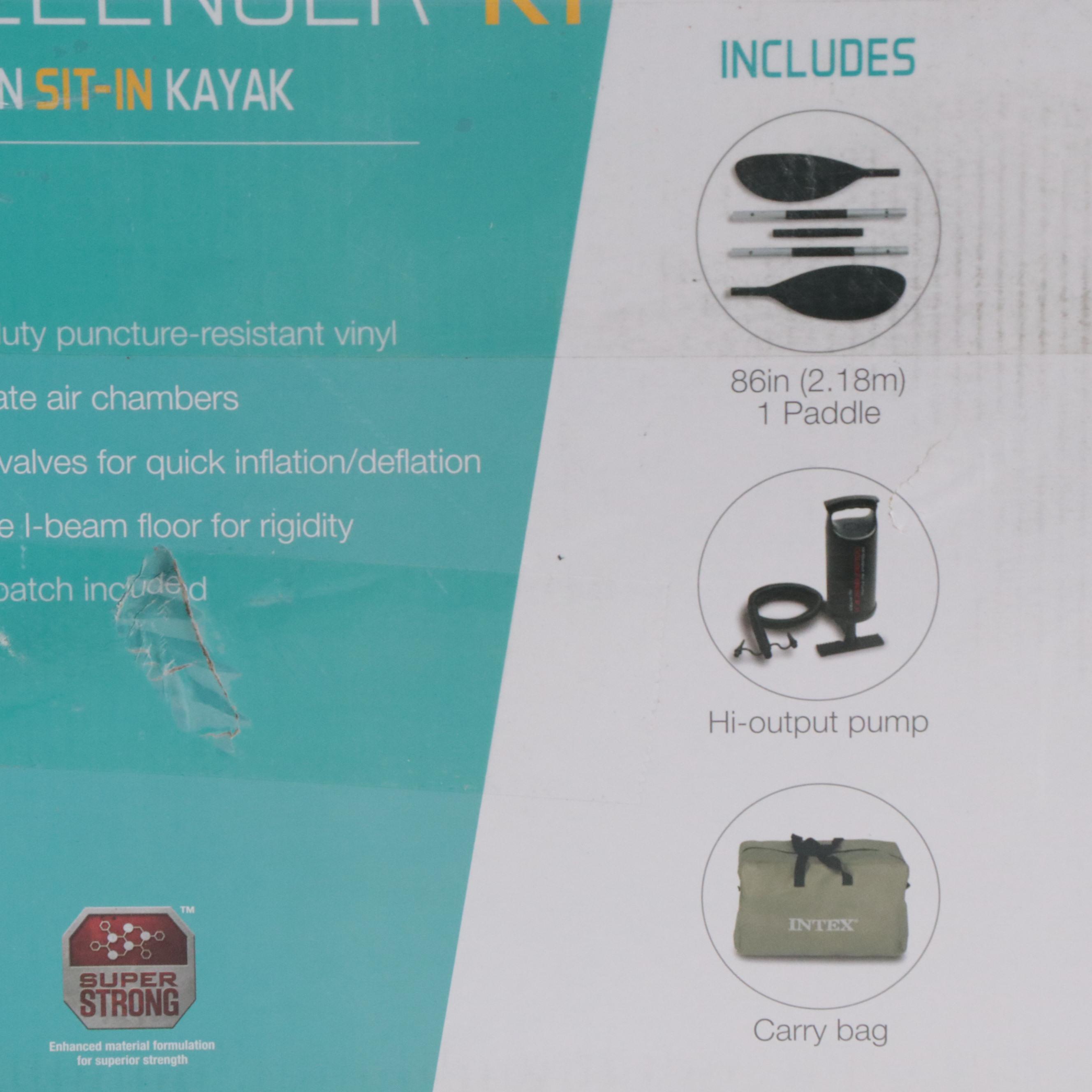 Intex Challenger K1 Inflatable One-Person Sit-In Kayak Set