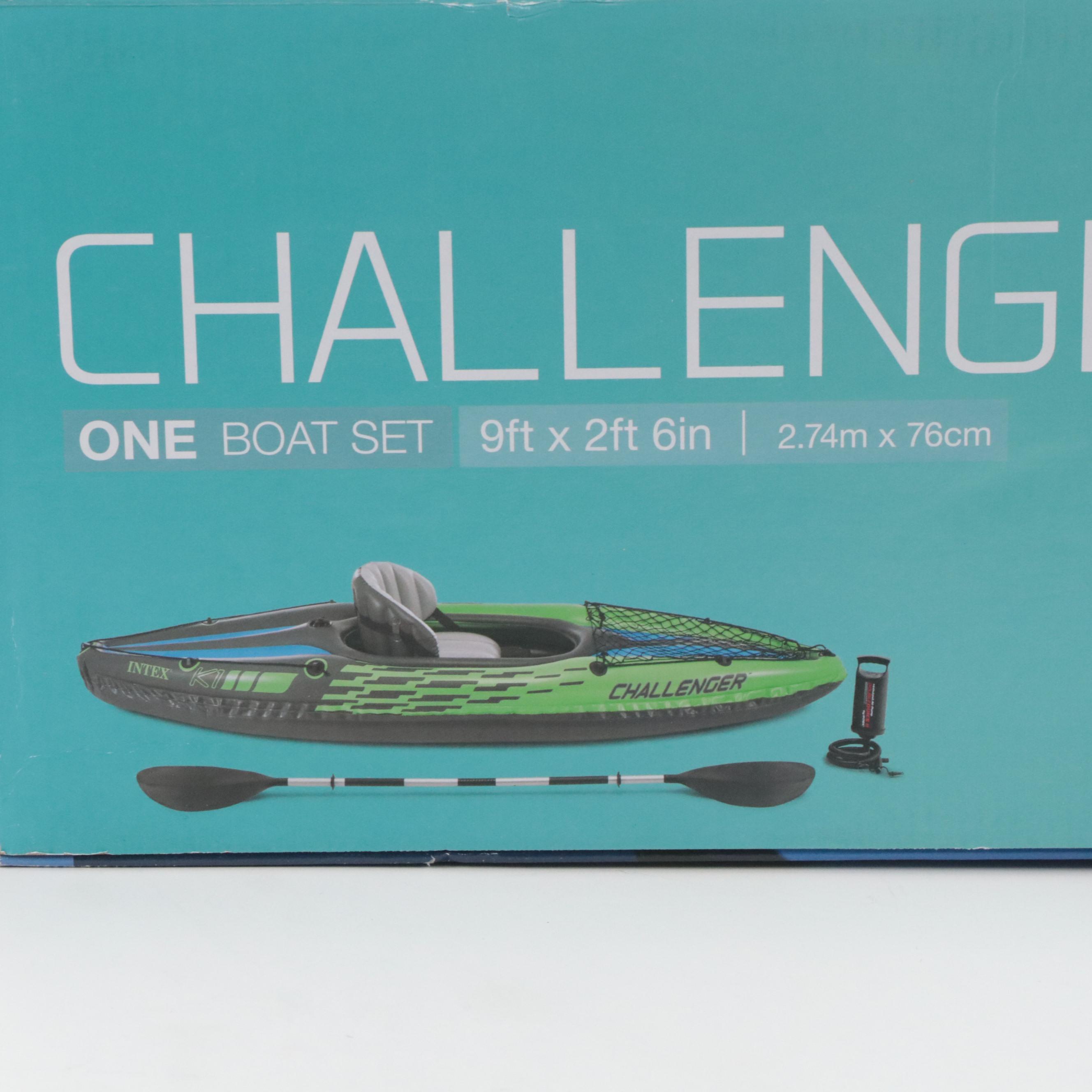 Intex Challenger K1 Inflatable One-Person Sit-In Kayak Set
