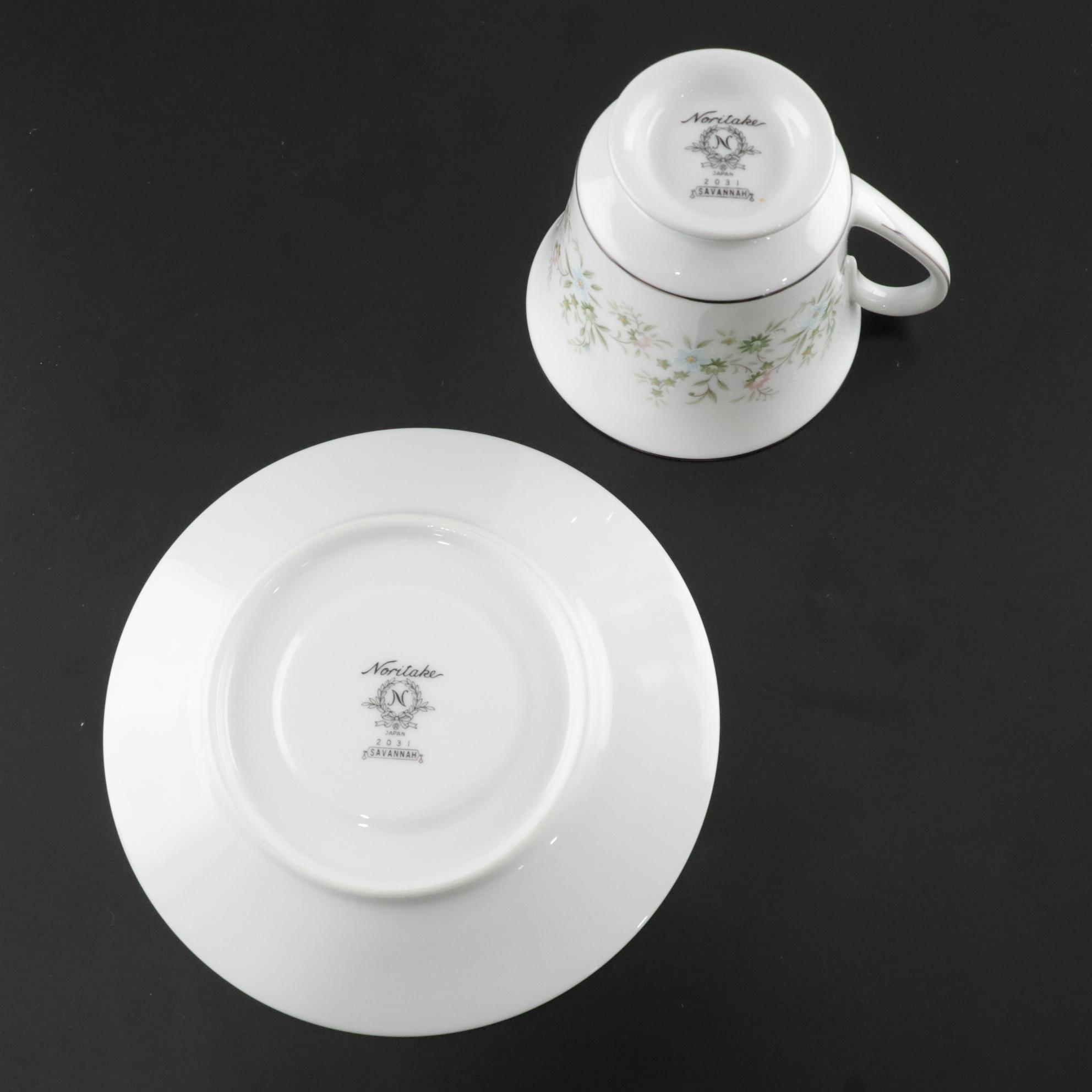 Noritake "Savannah" Platinum Rim Dinnerware, 1969-1991