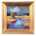 James Baldoumas Landscape Oil Painting "Marsh," 2024