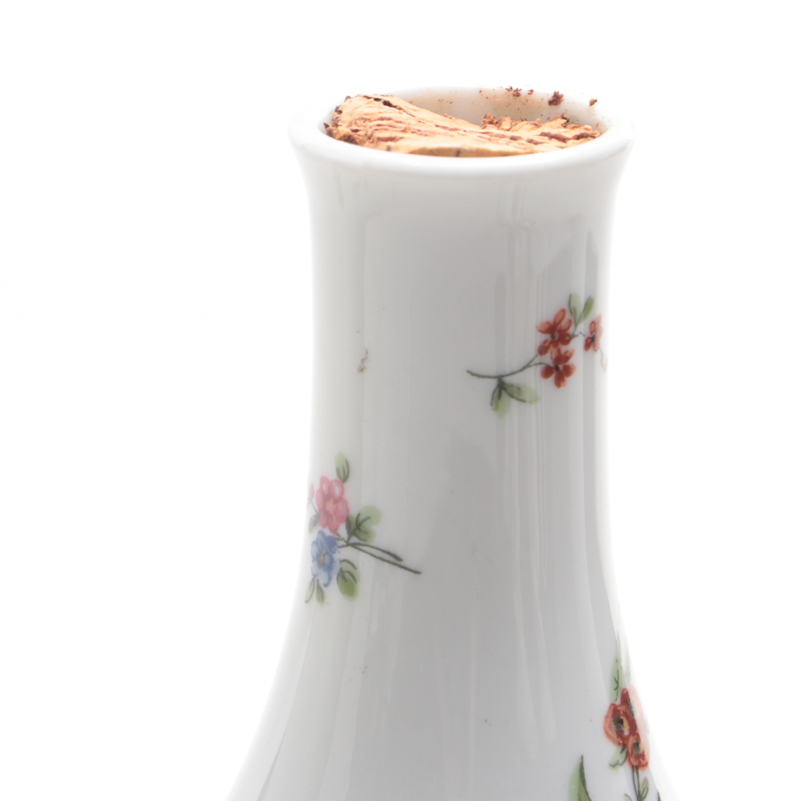 Haviland Limoges Porcelain "Chantilly" Decanters and Candlesticks