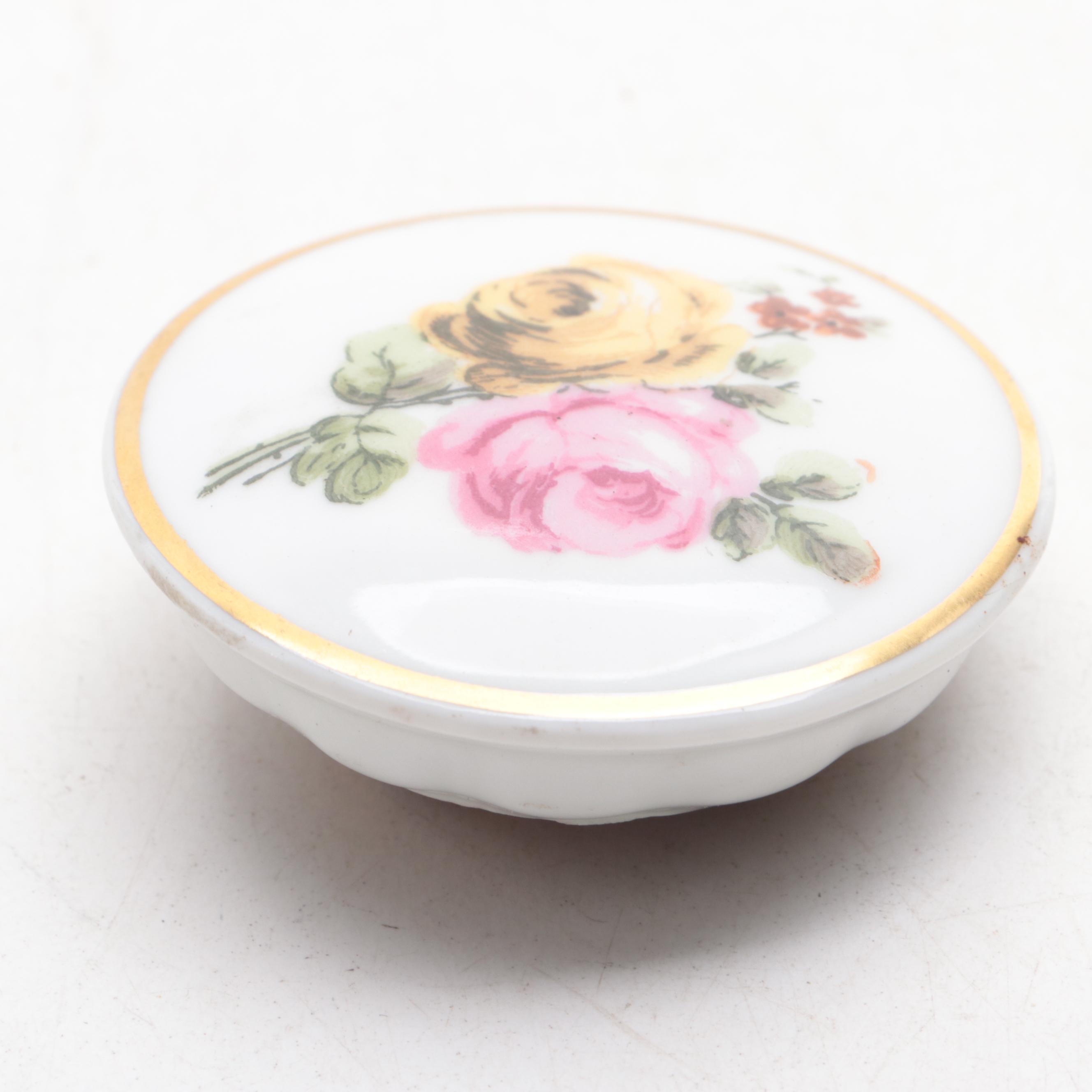 Haviland Limoges Porcelain "Chantilly" Decanters and Candlesticks