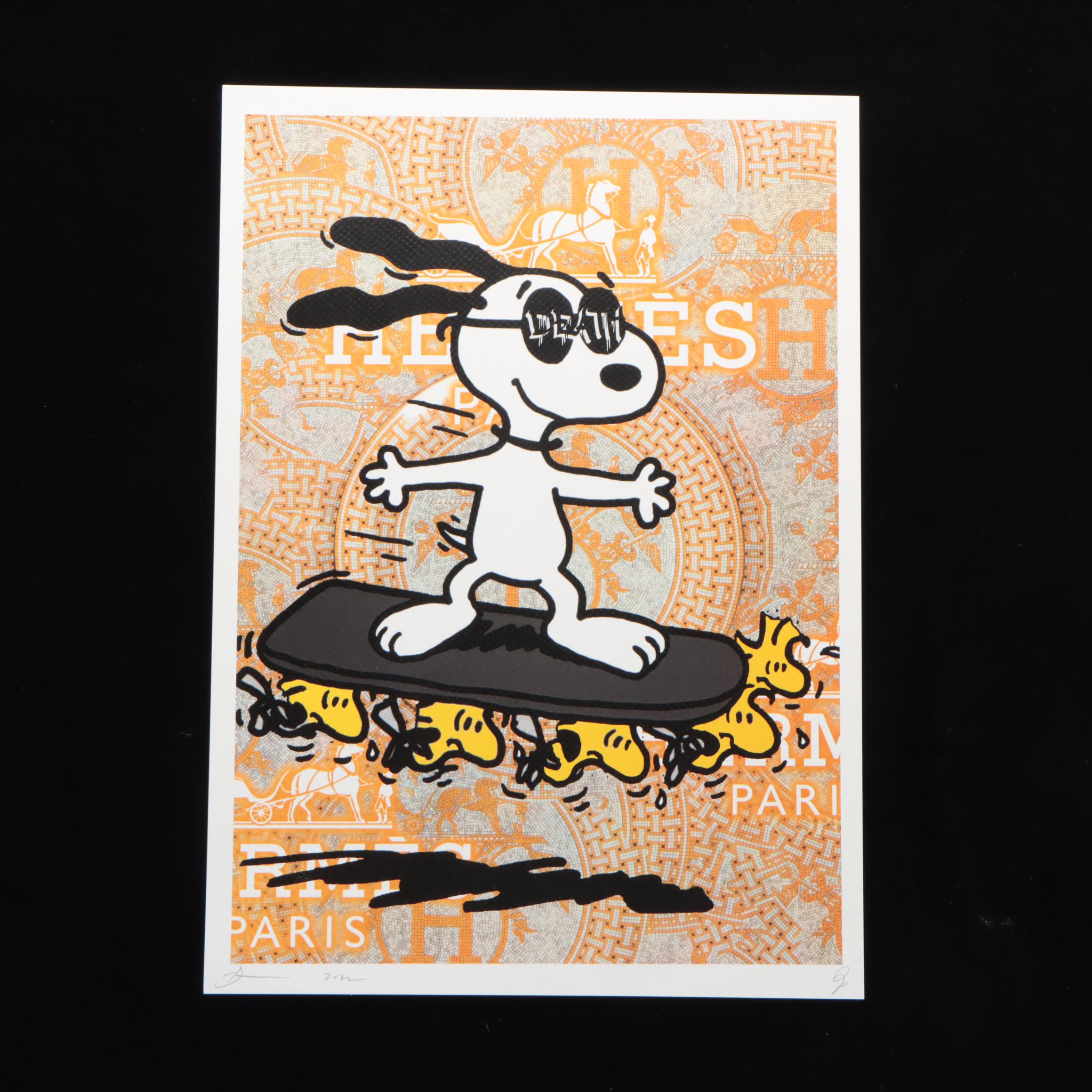 Death NYC Pop Art Graphic Print of Snoopy x Hermès