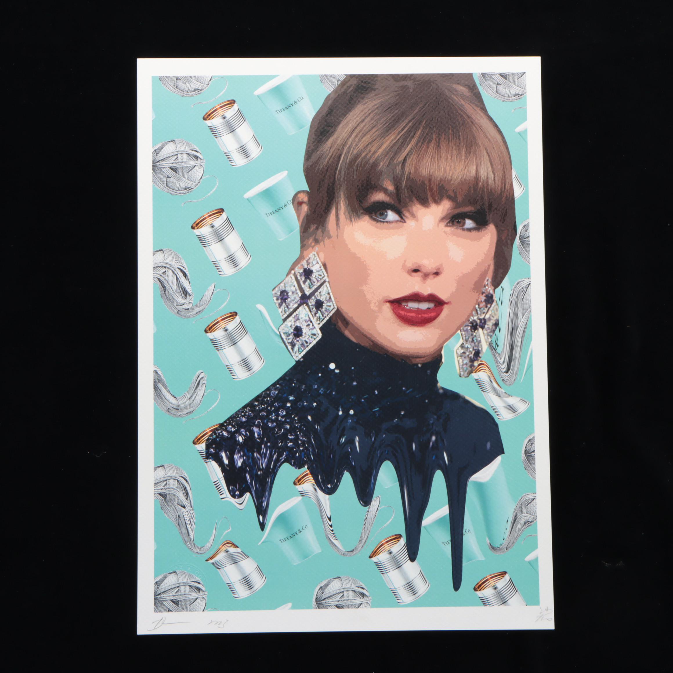 Death NYC Pop Art Graphic Print of Taylor Swift x Tiffany & Co., 2023