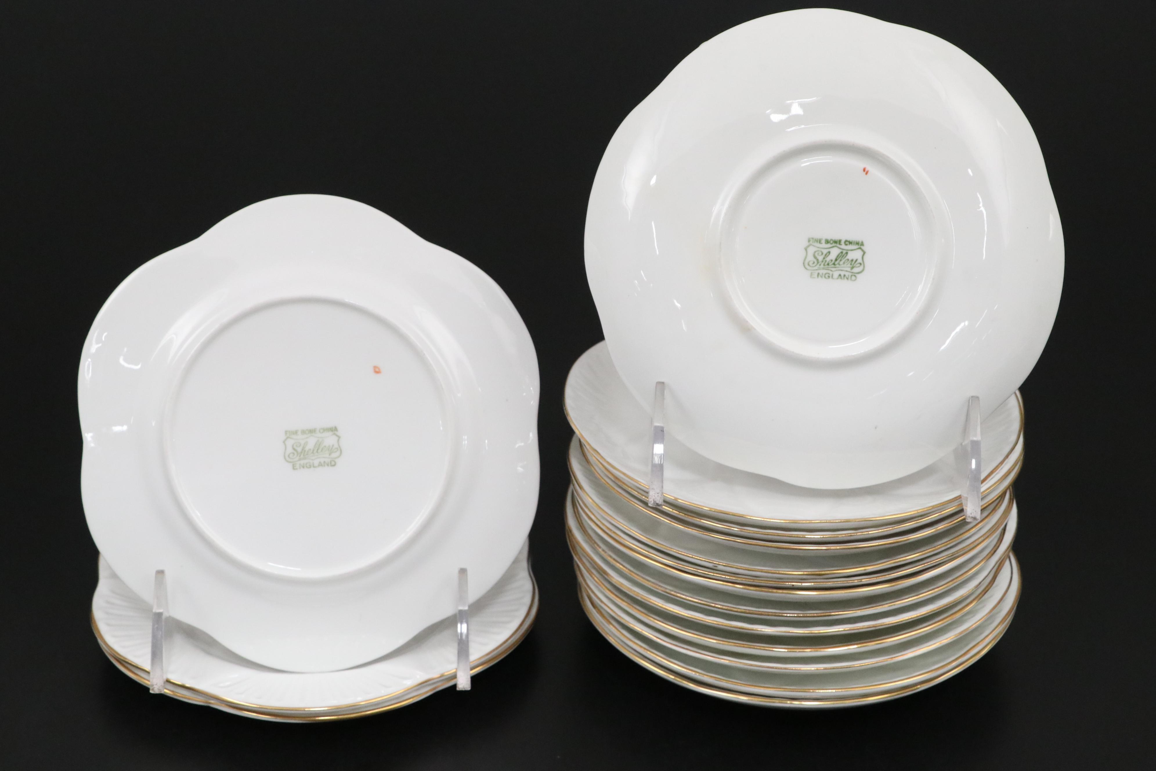 Shelly "Regency" Cups and Saucers with Other Tableware