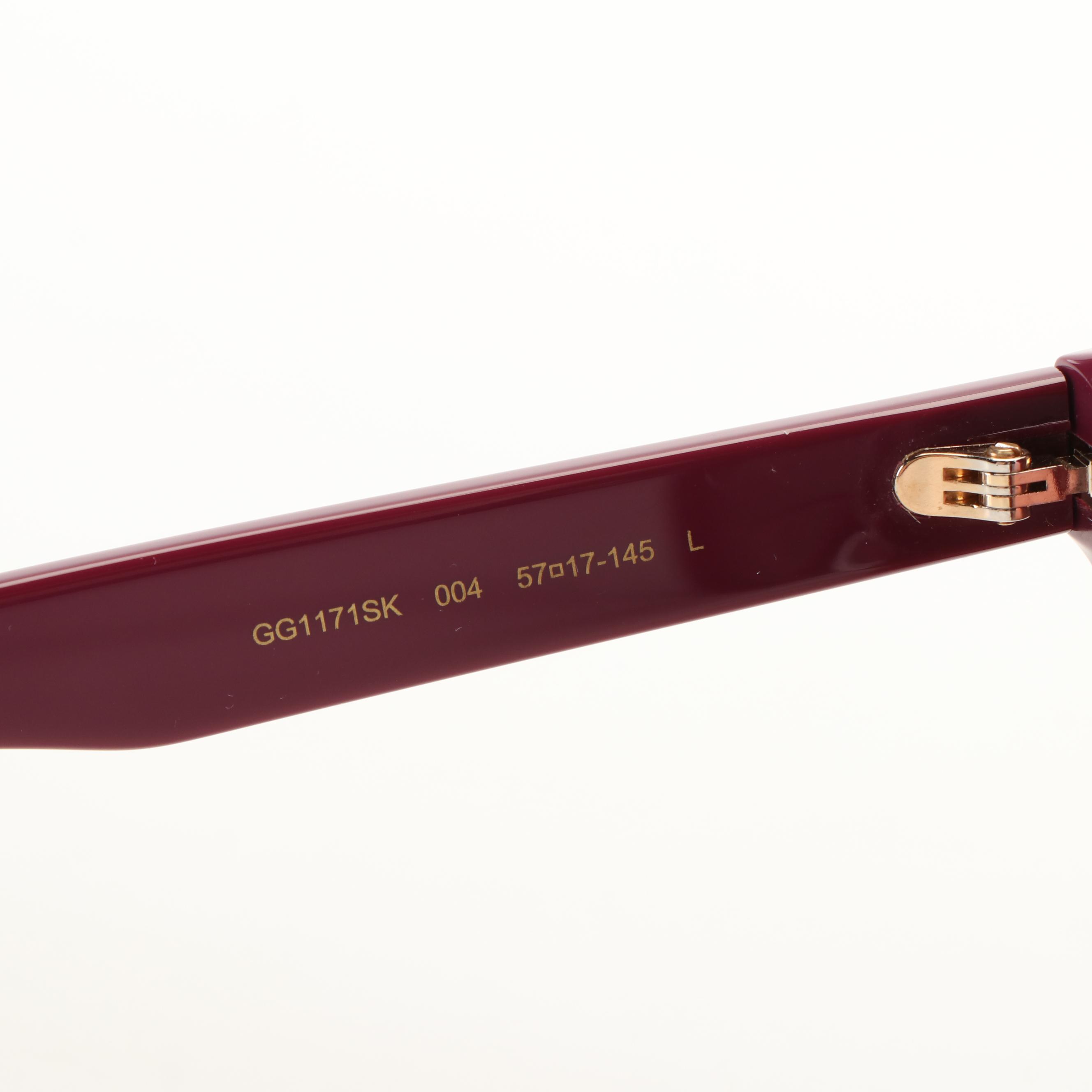 Gucci GG1171SK Round Purple Sunglasses with Case