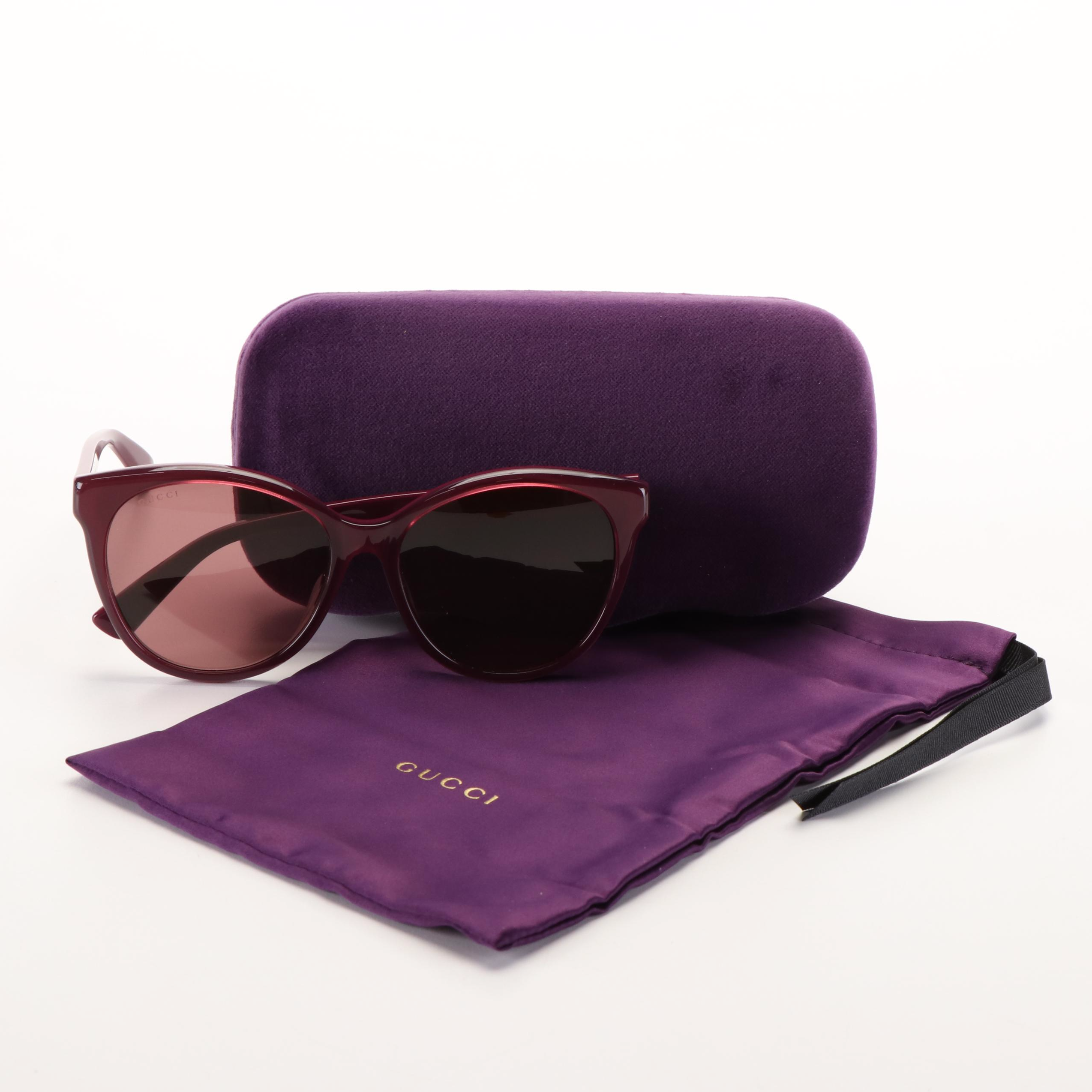 Gucci GG1171SK Round Purple Sunglasses with Case