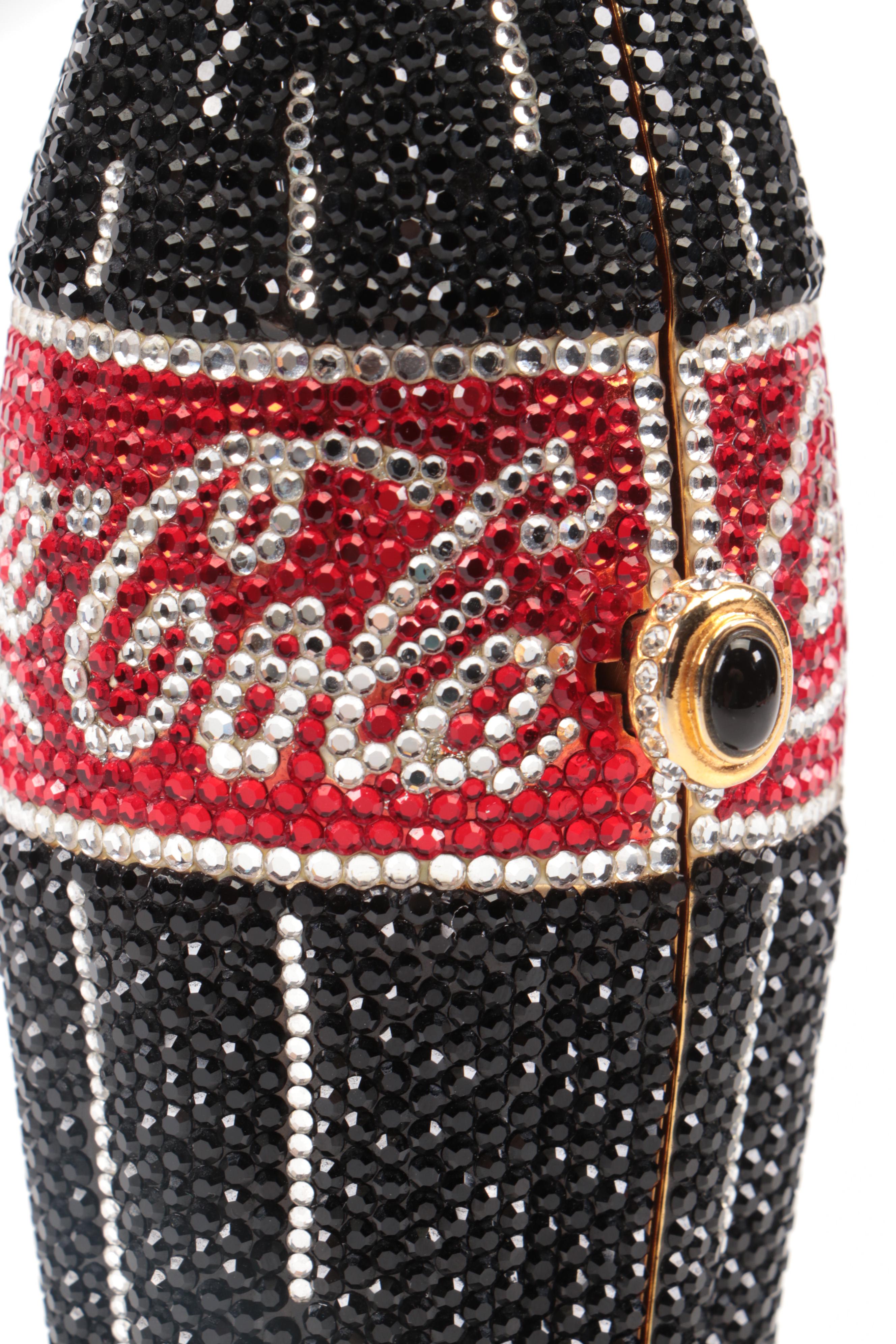 Kathrine Baumann for Coca-Cola Rhinestone Clutch with Black Onyx Latch