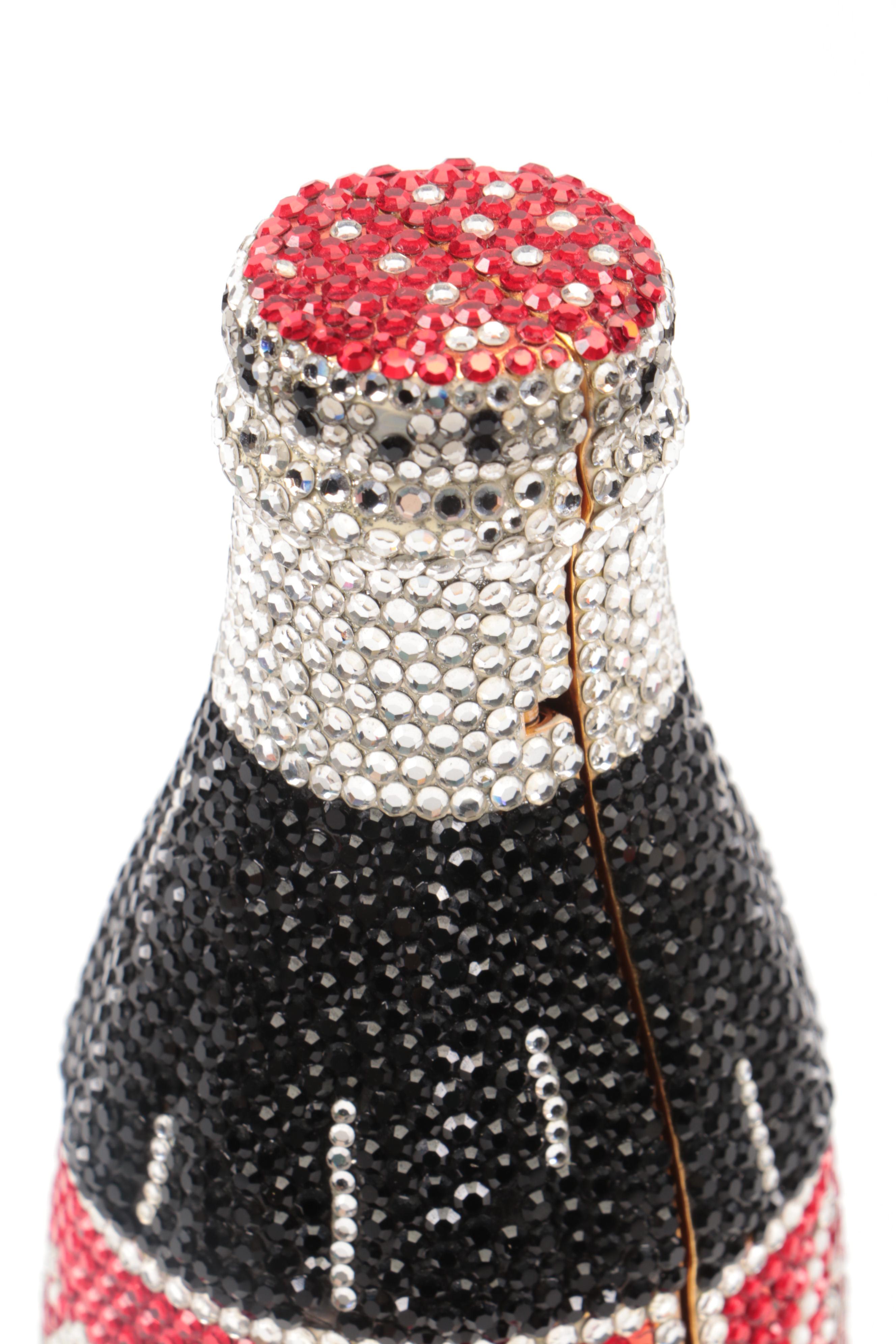 Kathrine Baumann for Coca-Cola Rhinestone Clutch with Black Onyx Latch