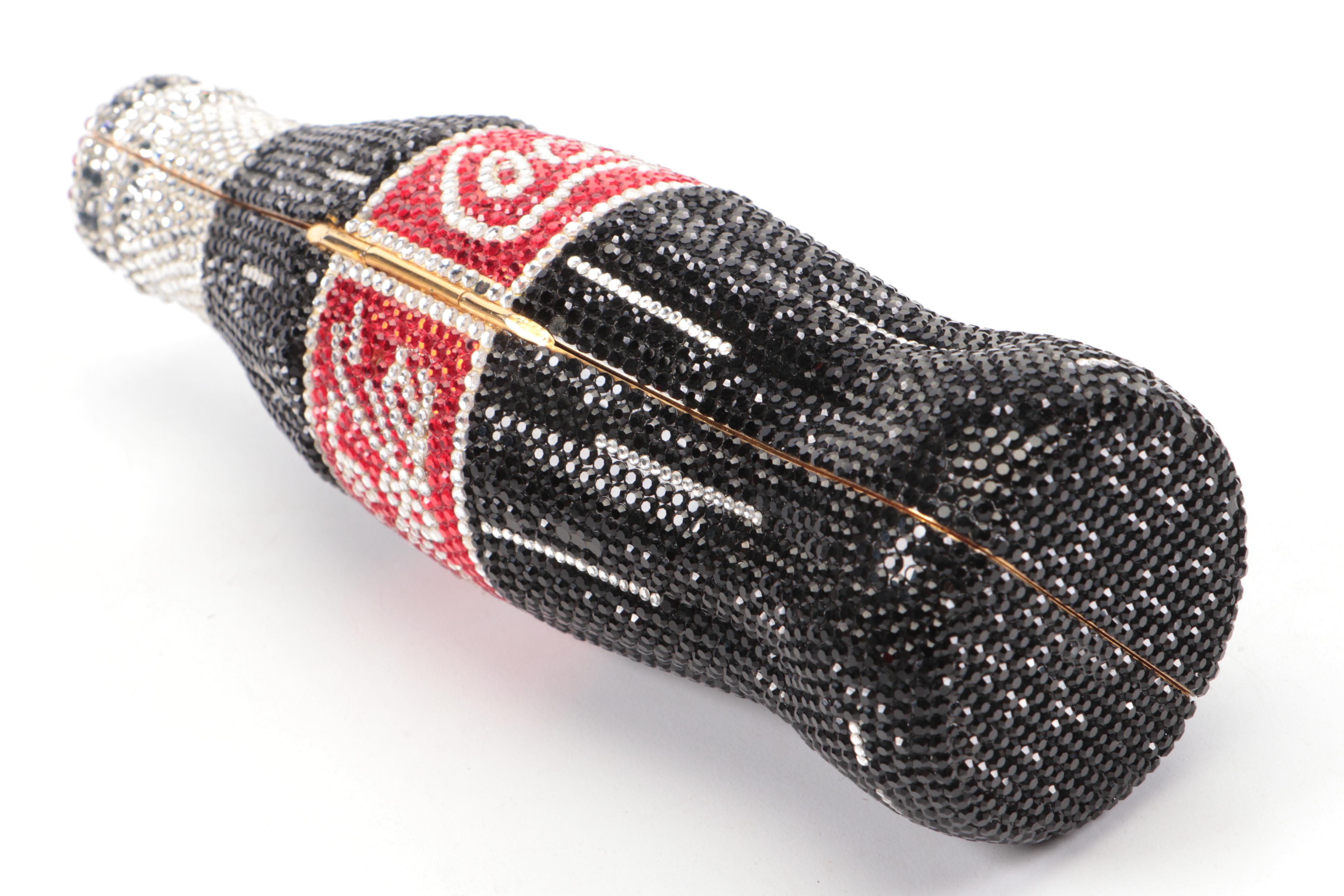 Kathrine Baumann for Coca-Cola Rhinestone Clutch with Black Onyx Latch