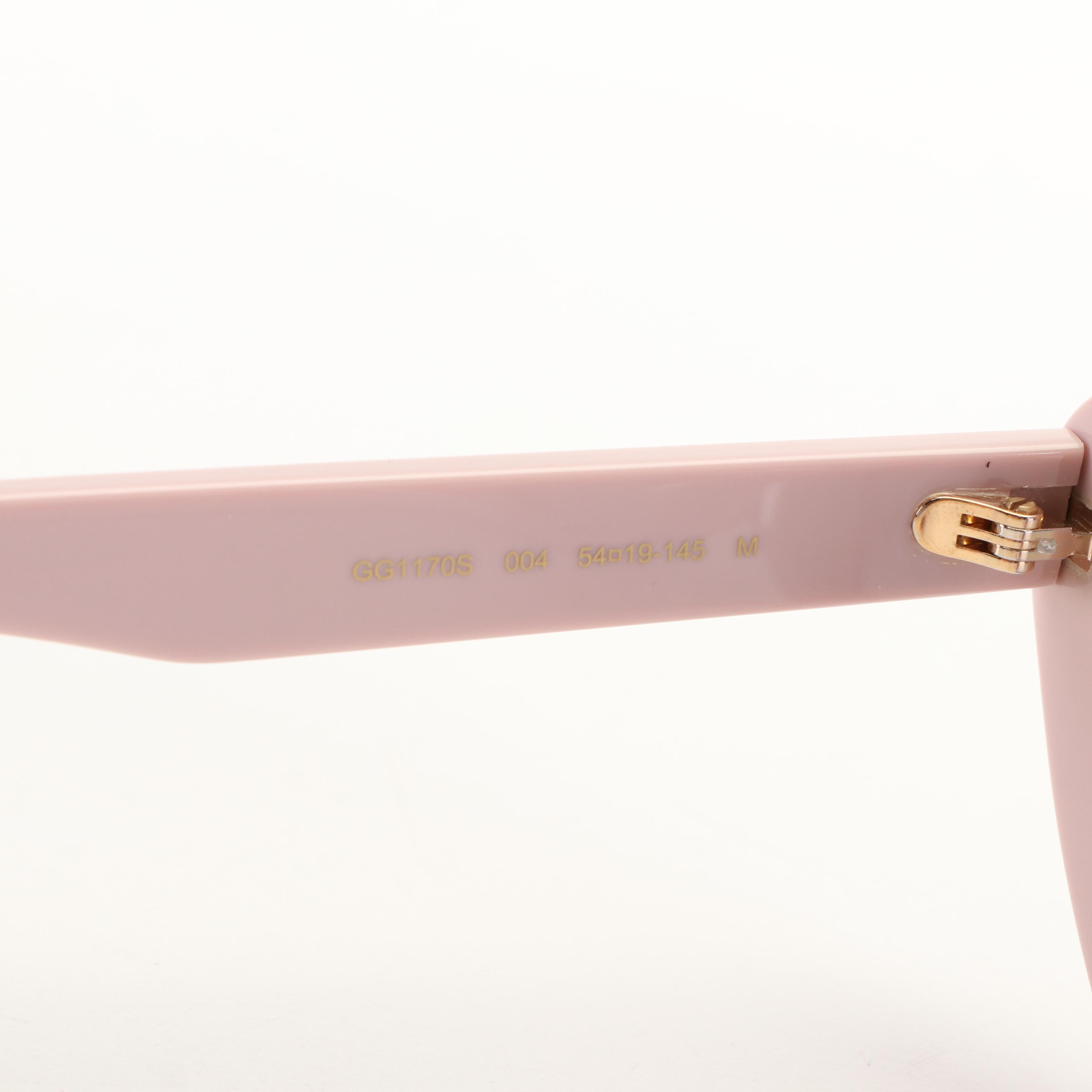 Gucci GG1170S Pink Cat Eye Sunglasses with Case