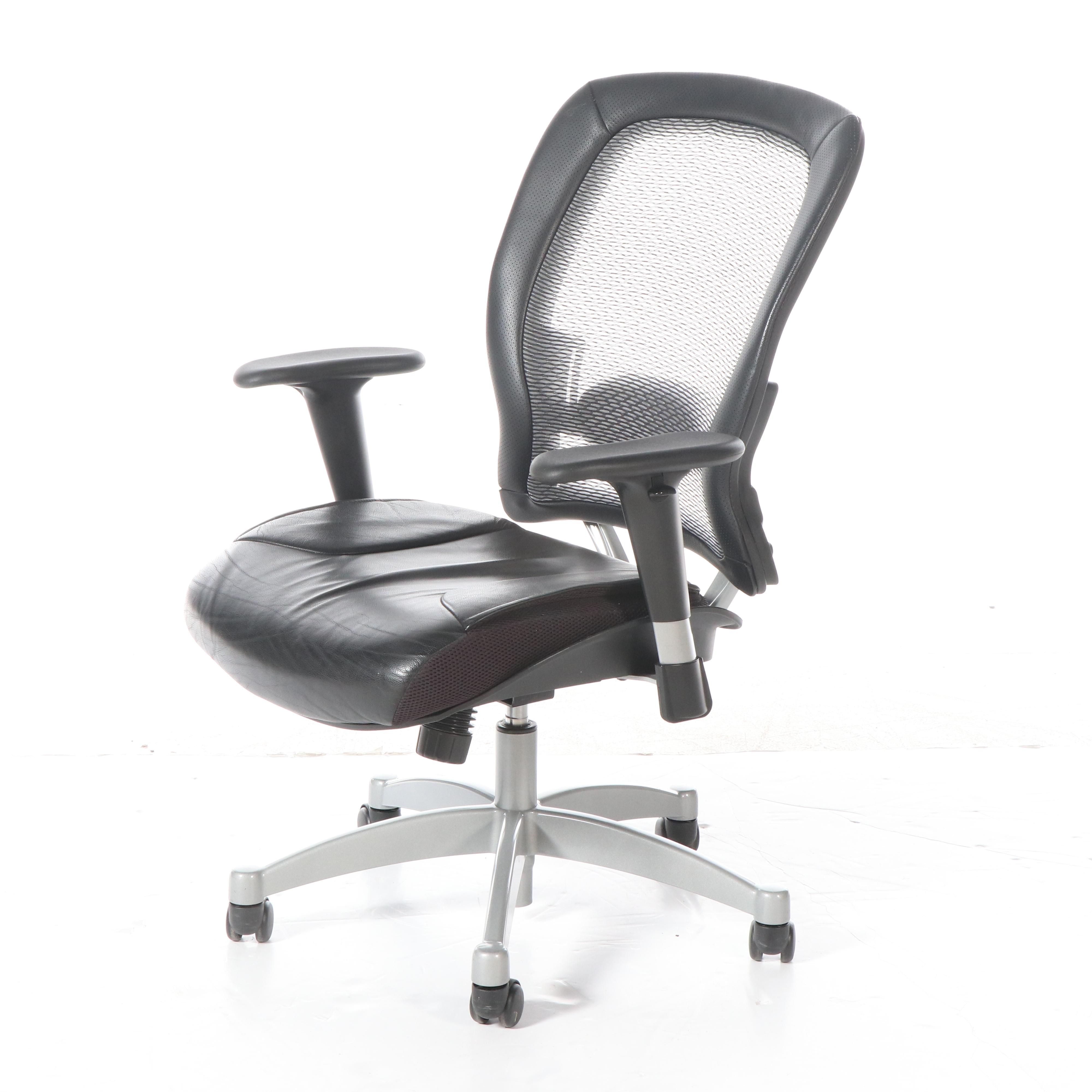 Pair of Office Star Products Executive Armchairs