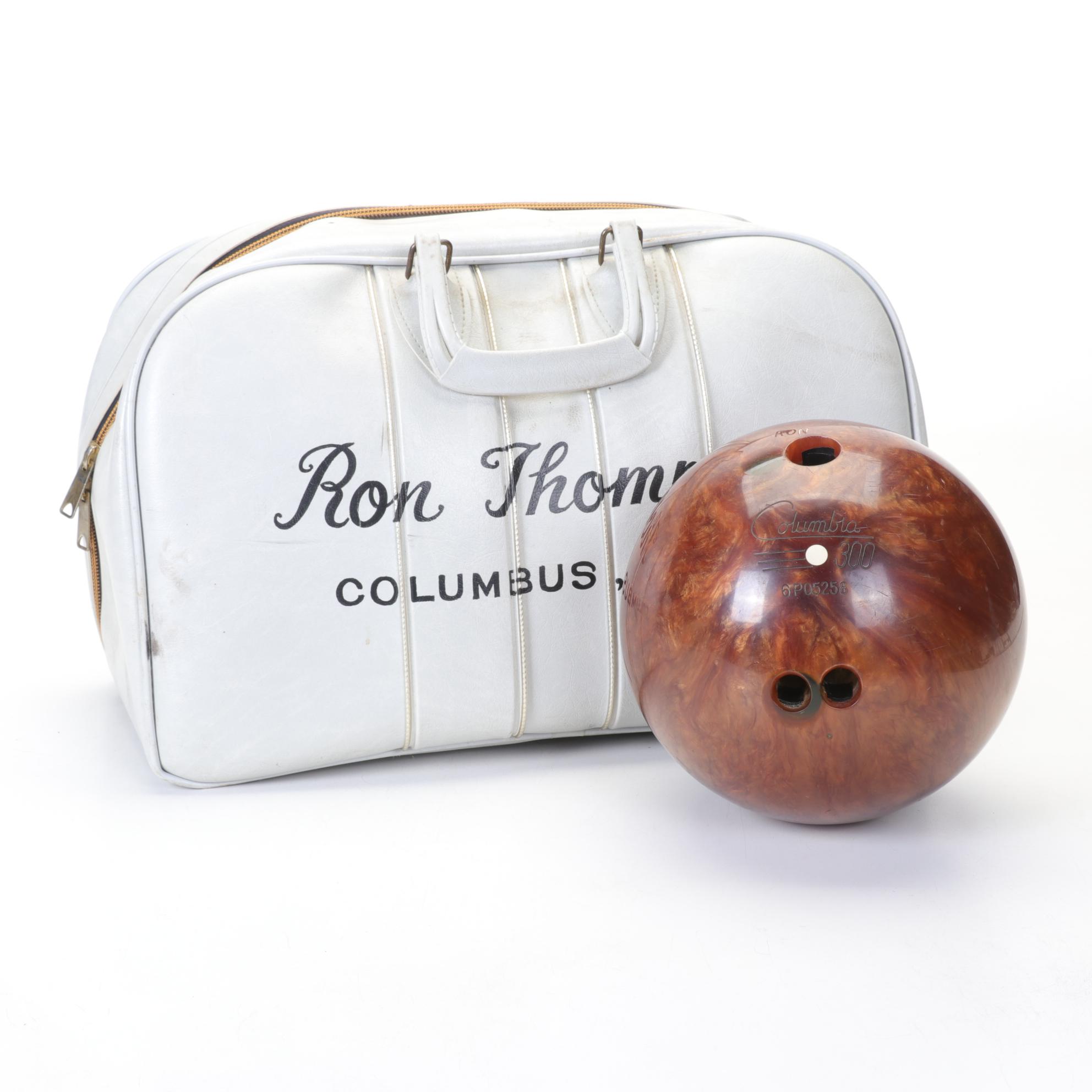 Columbia 300 Bowling Ball with Personalized 2-Ball Carrying Case