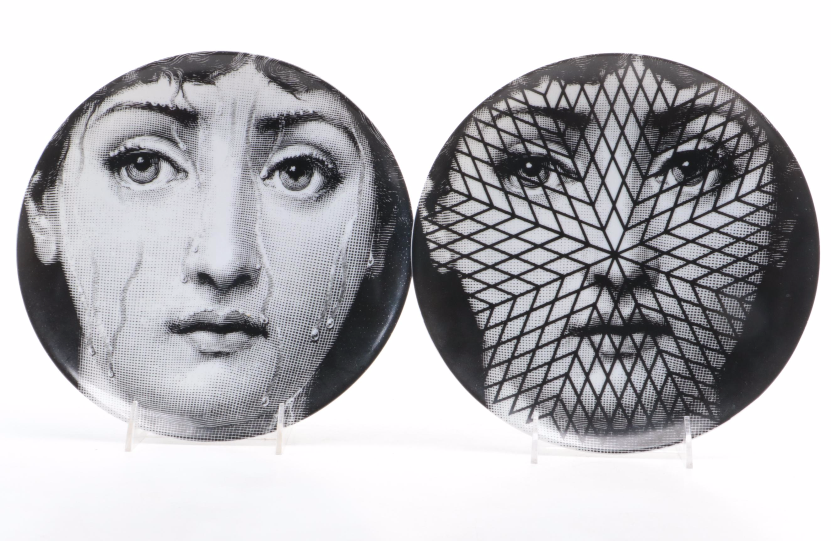 Fornasetti "Tema e Variazioni" Italian Decorative Plates with Rory Dobner Plate