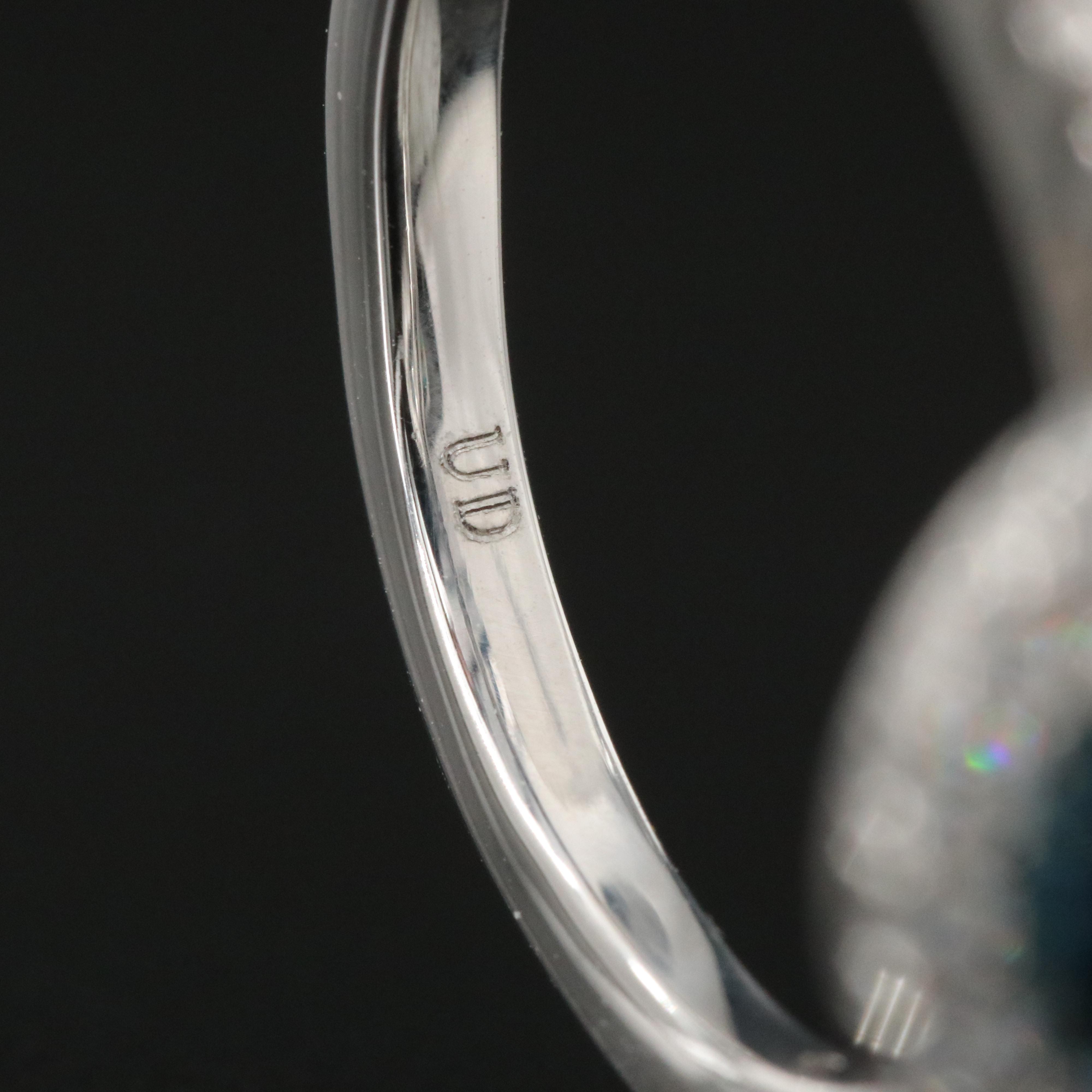 14K 3.00 CTW Lab Grown Diamond Halo Ring with Fancy Blue Center