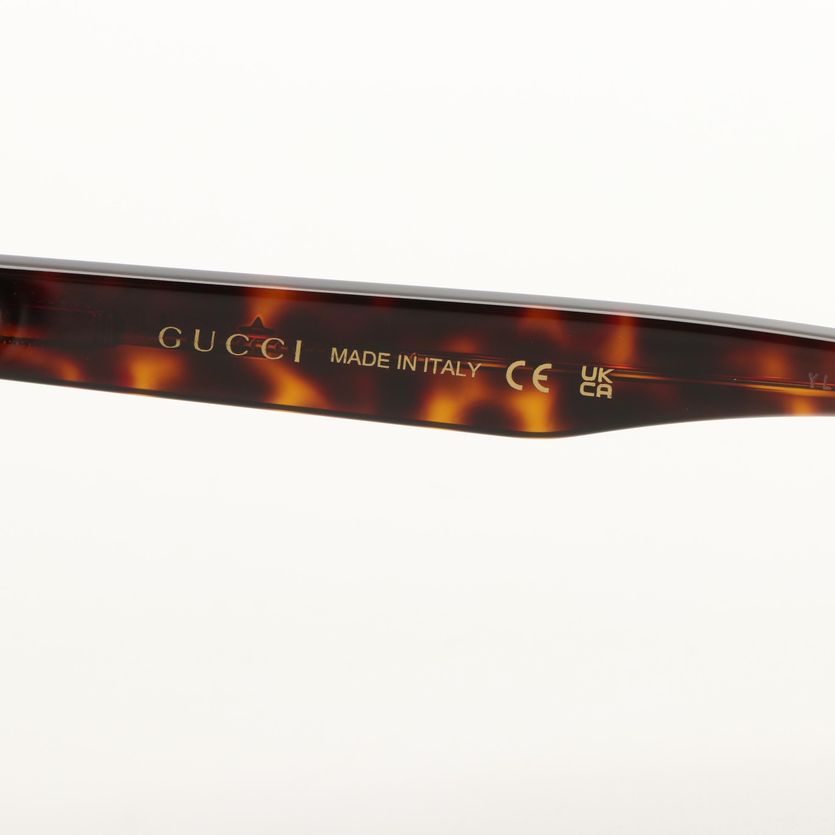 Gucci GG1169S Havana Green Lens Sunglasses