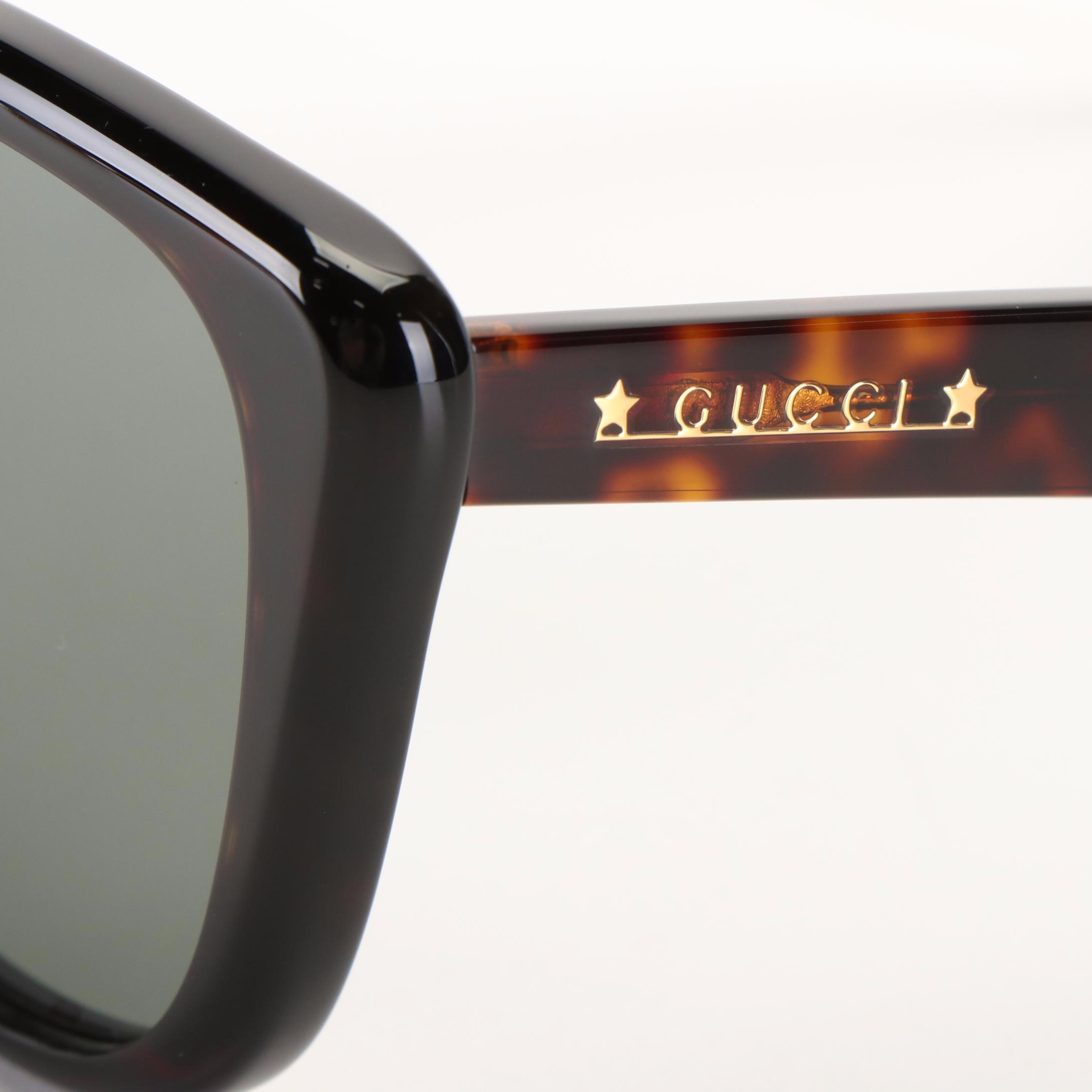 Gucci GG1169S Havana Green Lens Sunglasses
