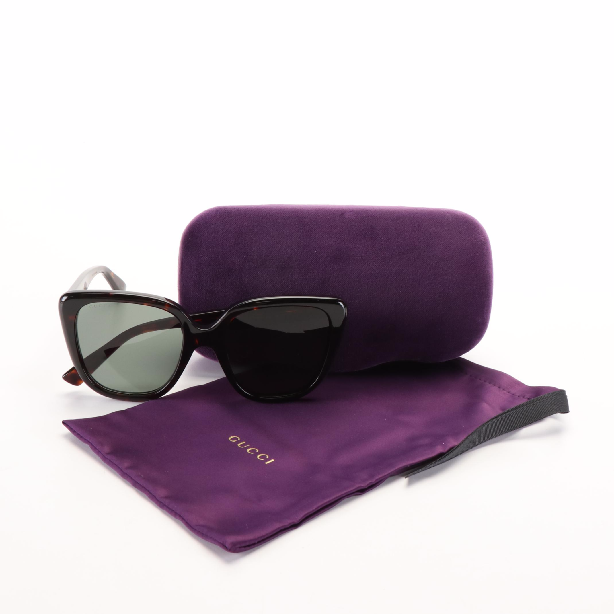 Gucci GG1169S Havana Green Lens Sunglasses