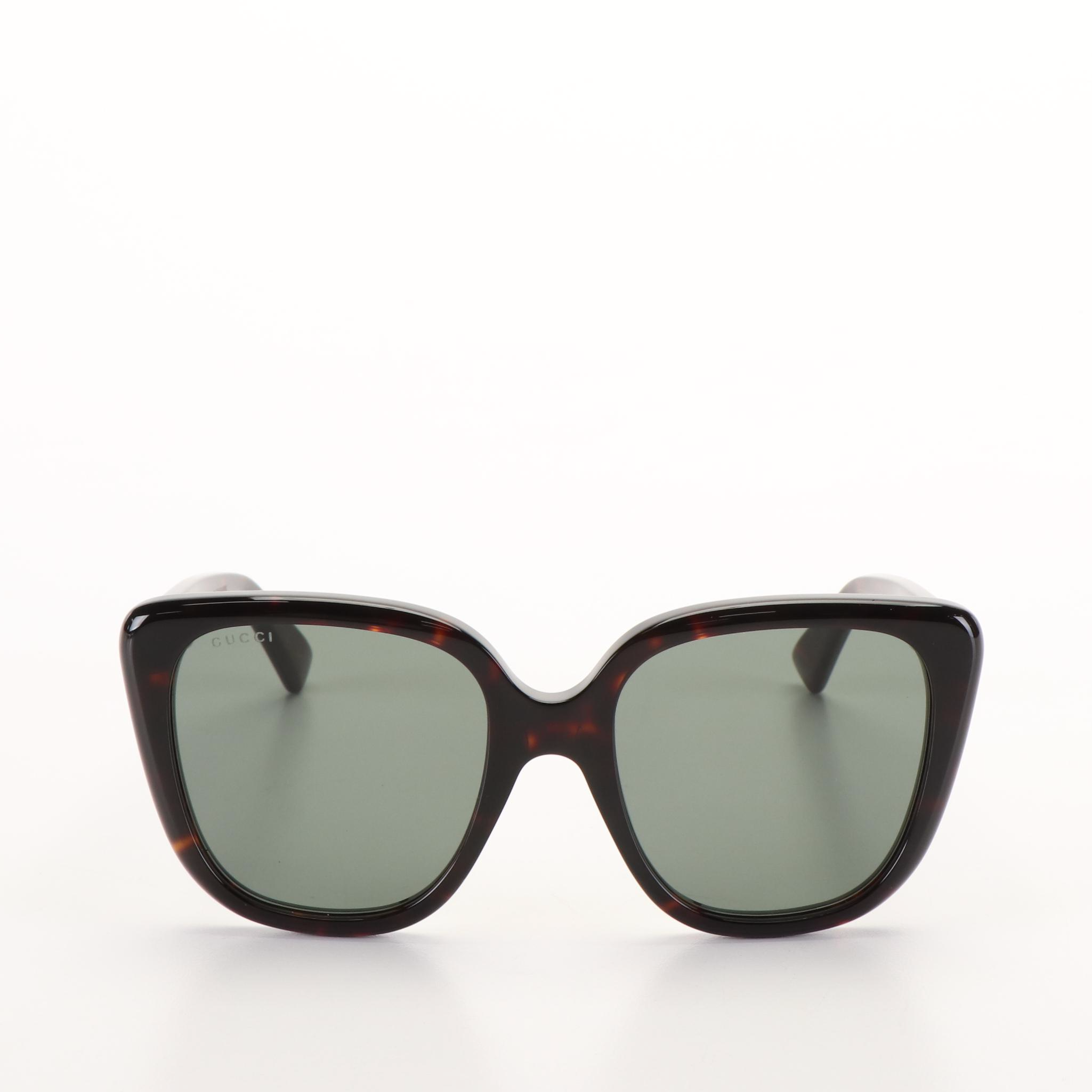 Gucci GG1169S Havana Green Lens Sunglasses