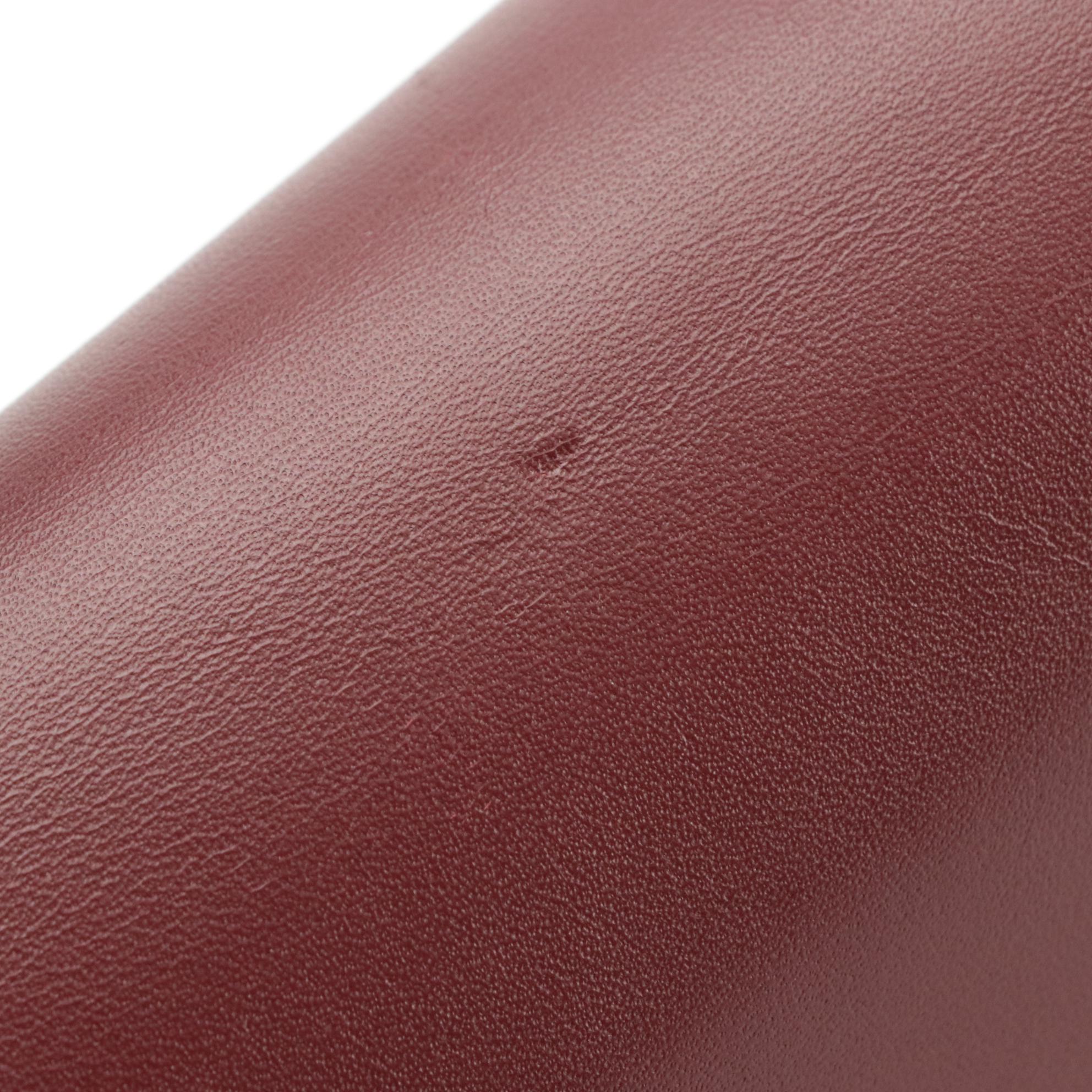 Cartier Must de Cartier Double Flap Envelope Shoulder Bag in Bordeaux Leather