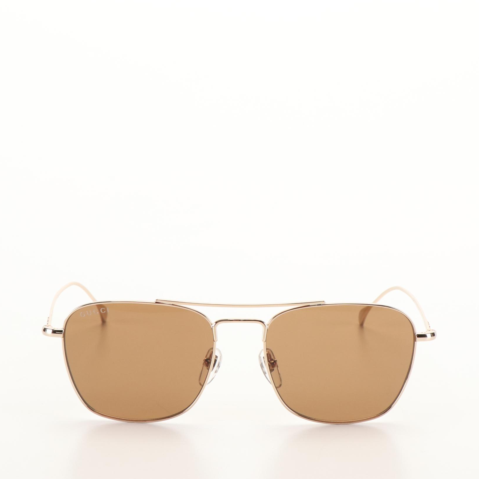 Gucci GG1183S Aviator Sunglasses with Gold Frames and Brown Lenses