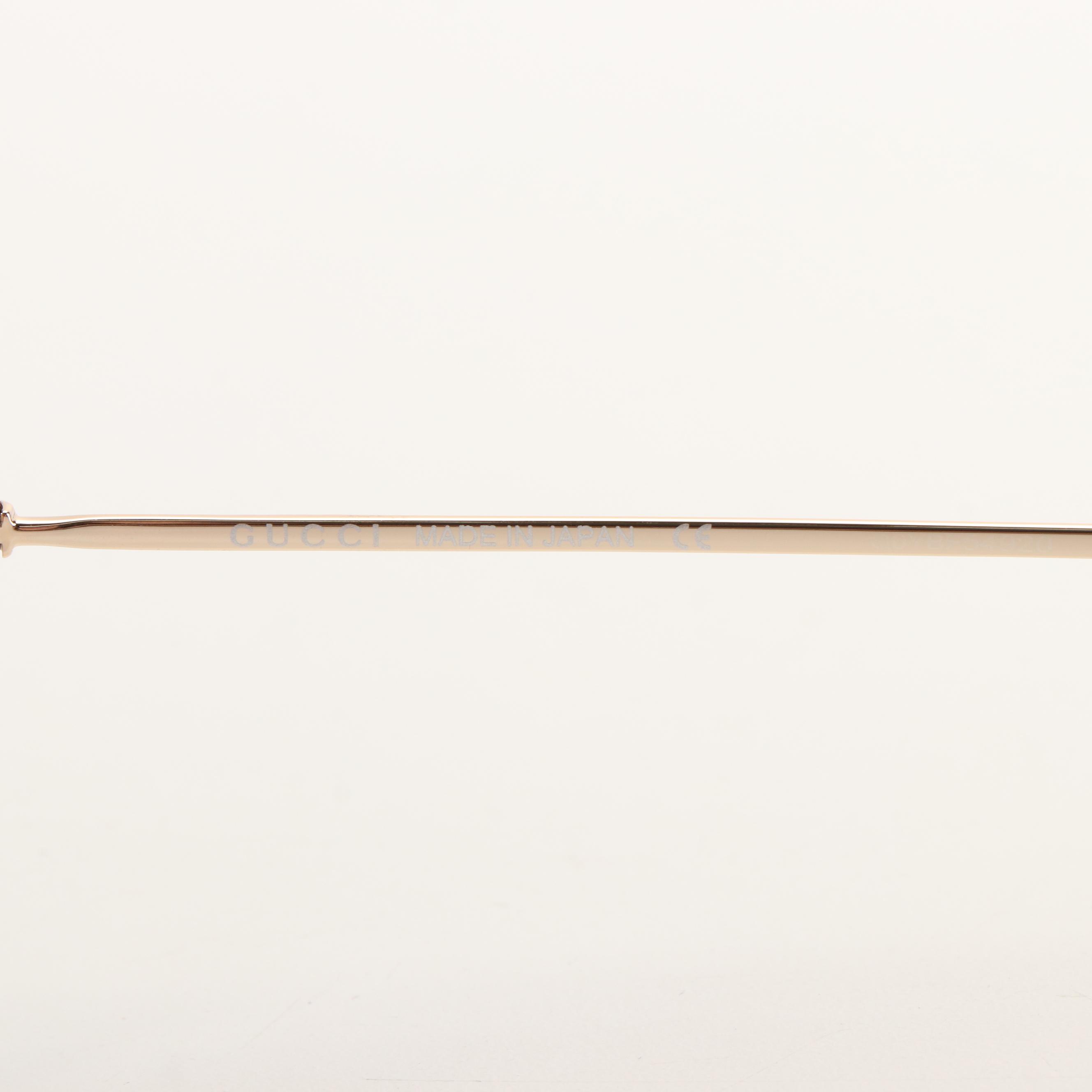 Gucci GG1183S Aviator Sunglasses with Gold Frames and Brown Lenses