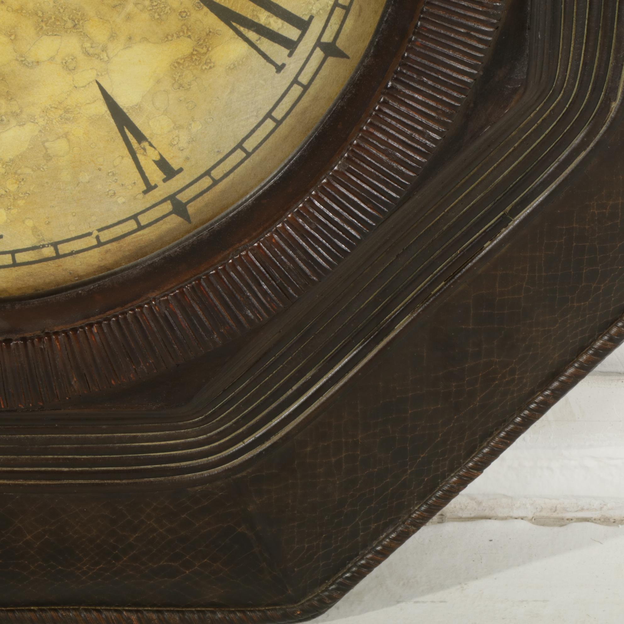 Large Decorative Octagonal Wall Clock