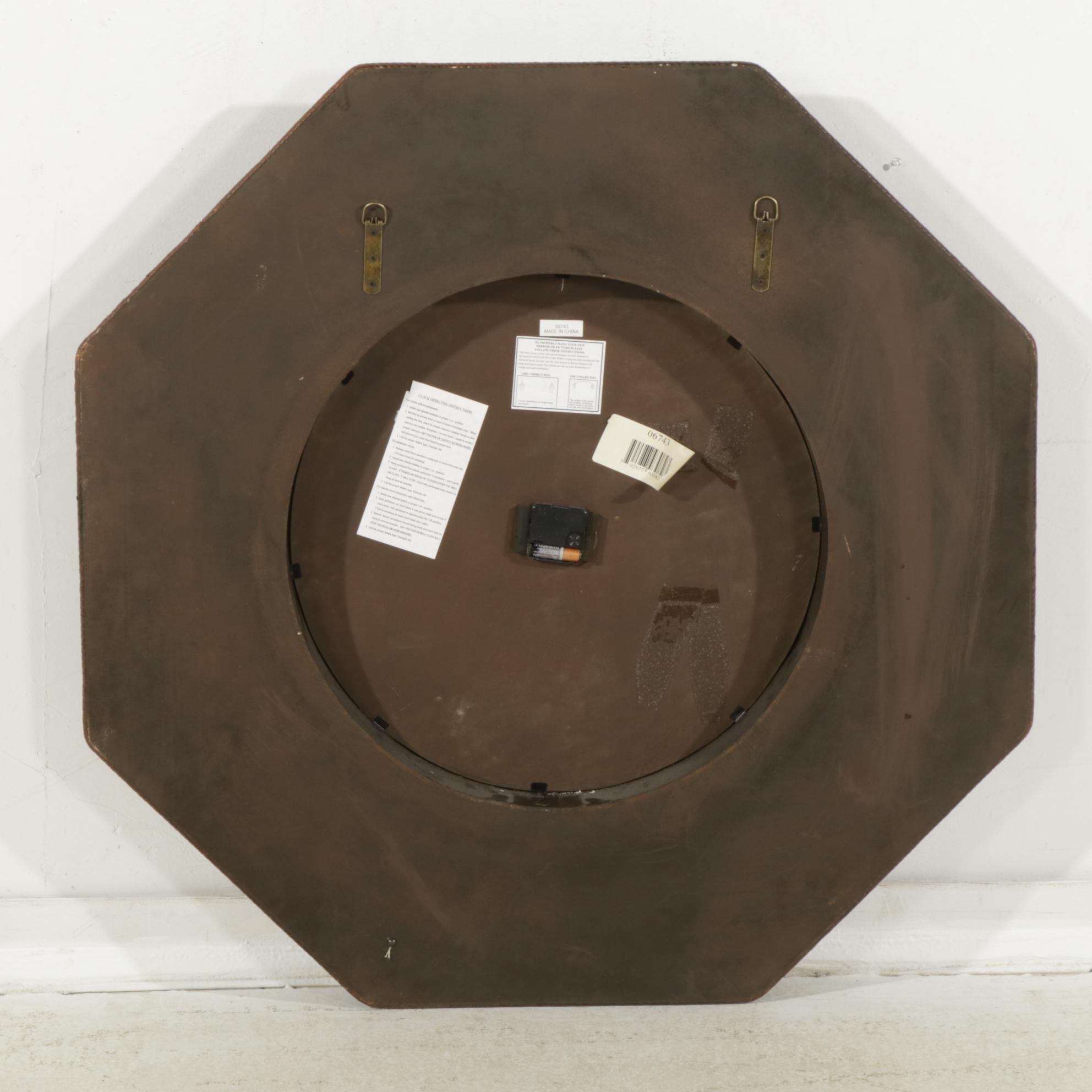 Large Decorative Octagonal Wall Clock